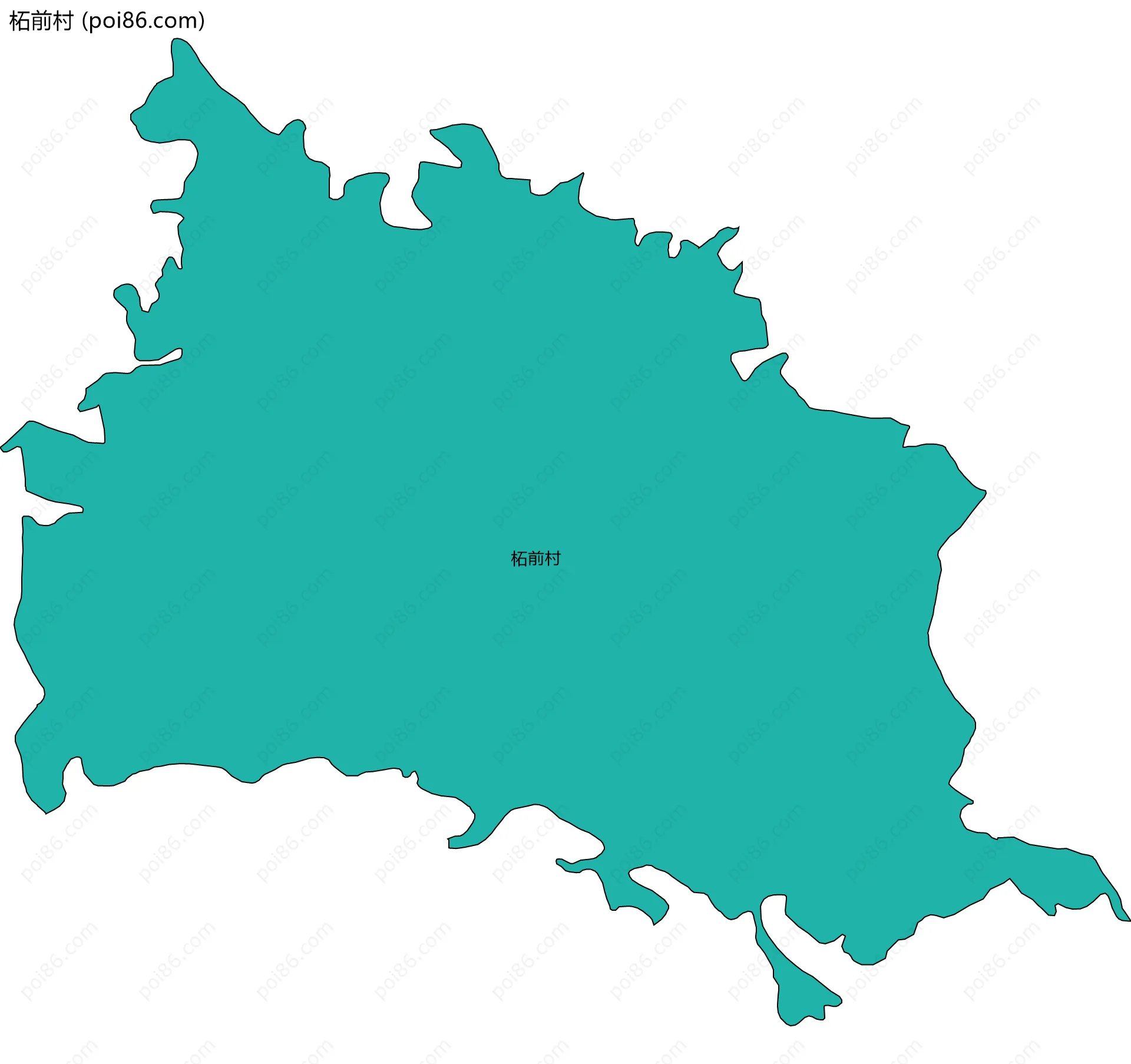 柘前村边界地图