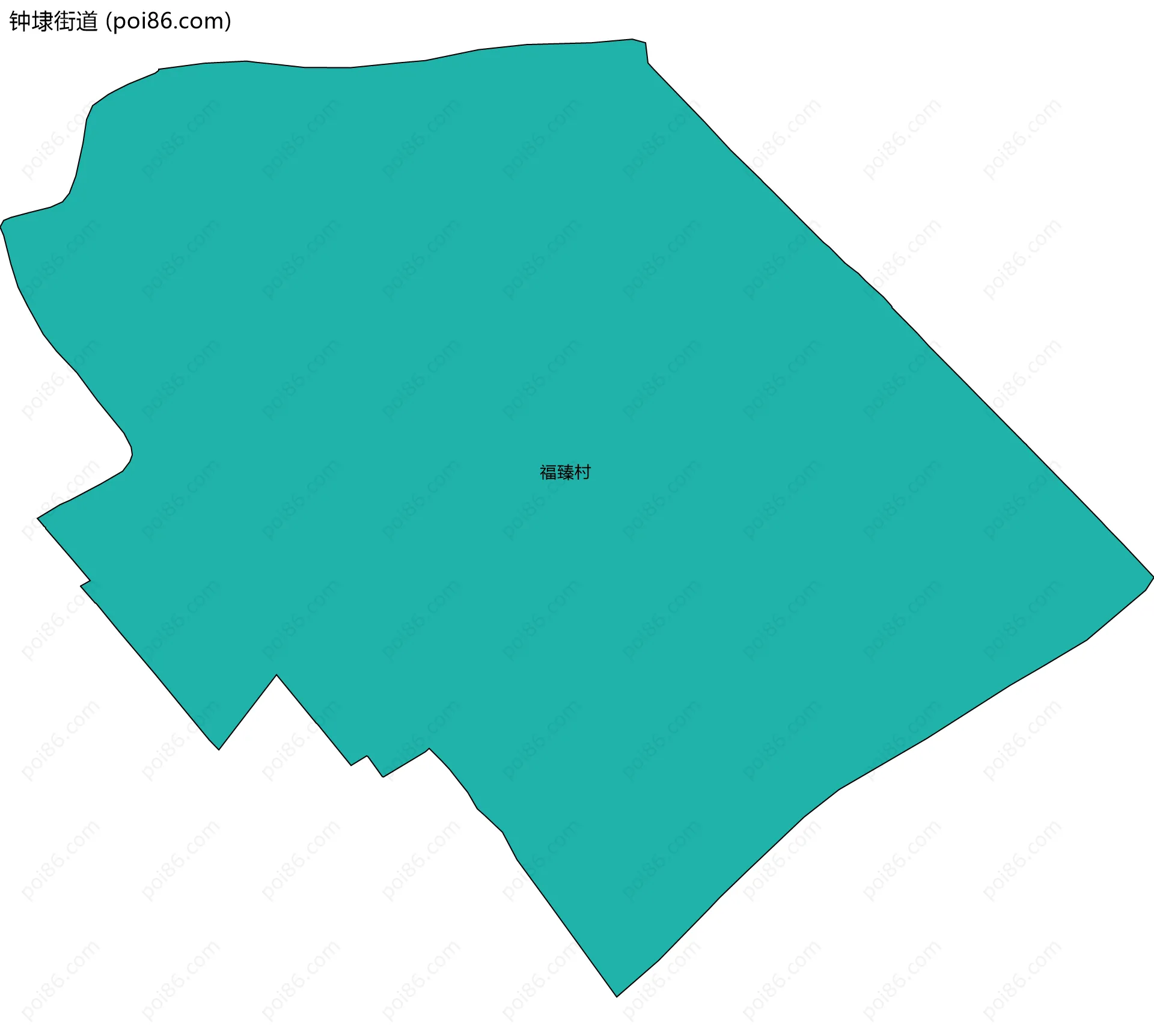 钟埭街道边界地图(五级行政区划)