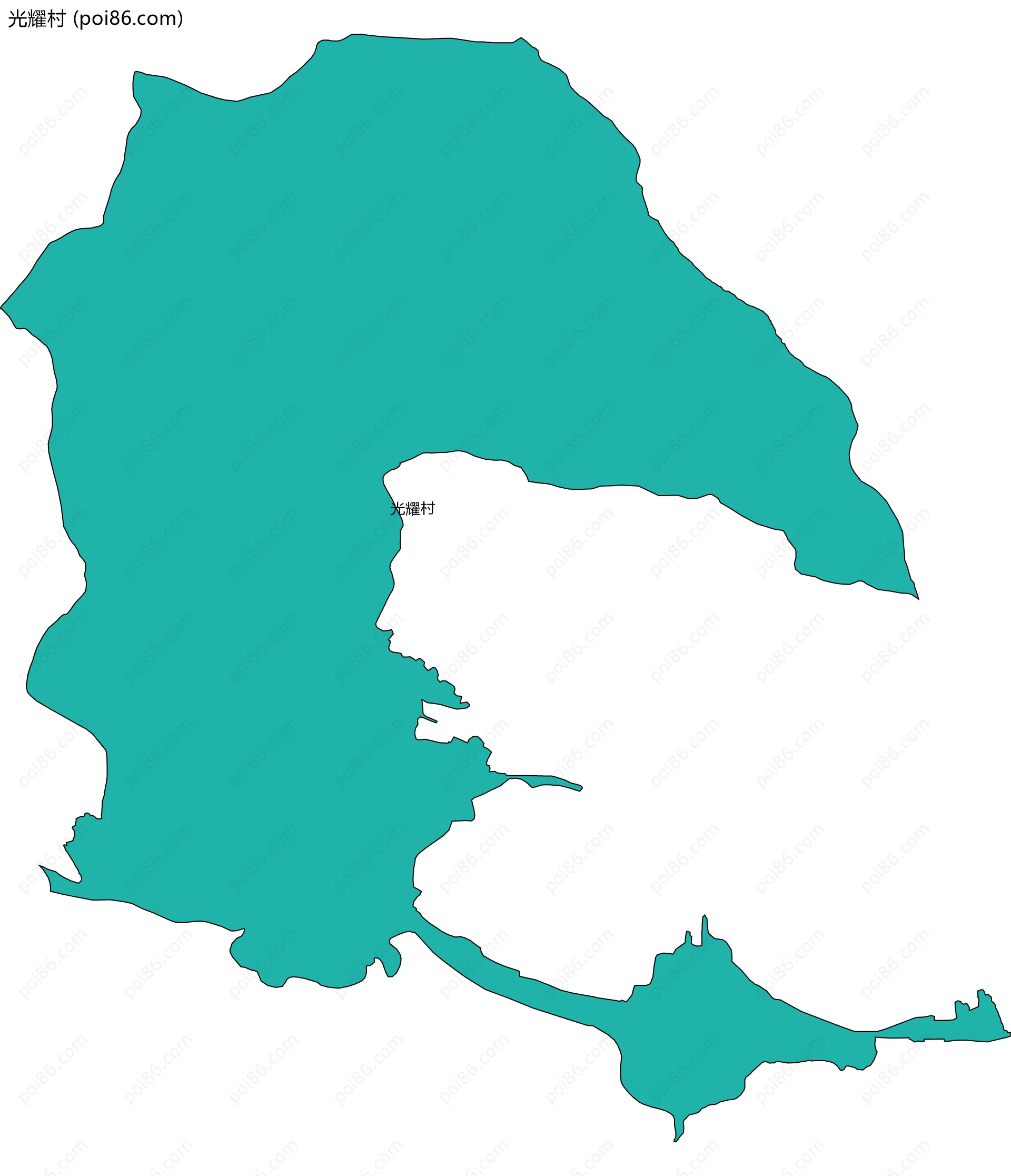 光耀村边界地图