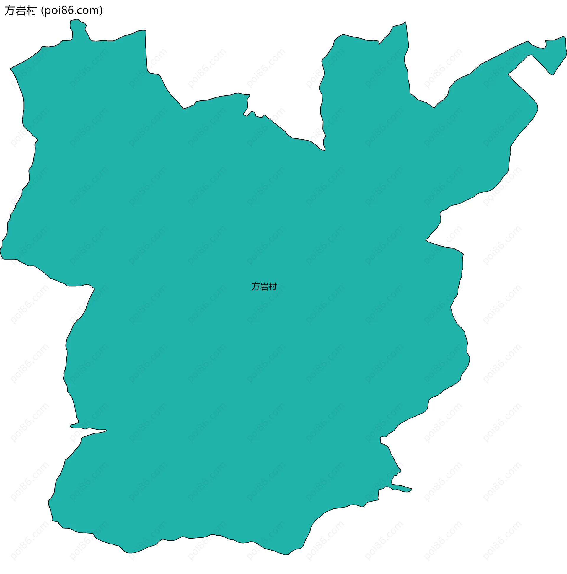 方岩村边界地图