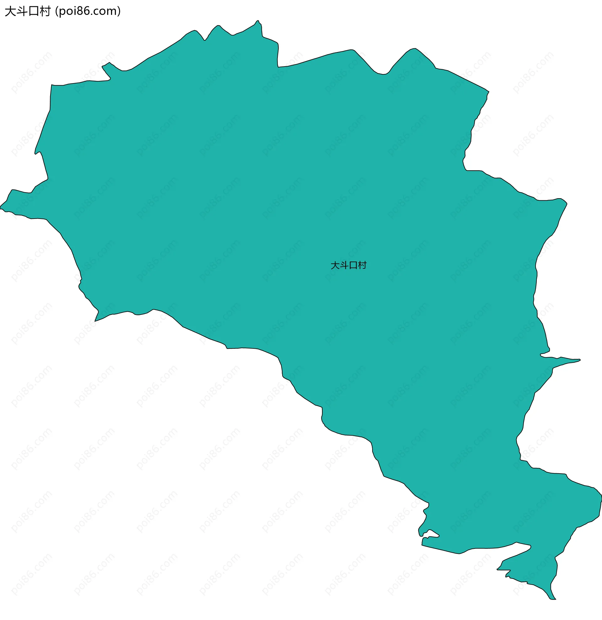 大斗口村边界地图