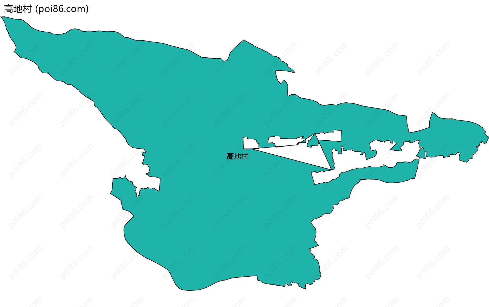 高地村边界地图