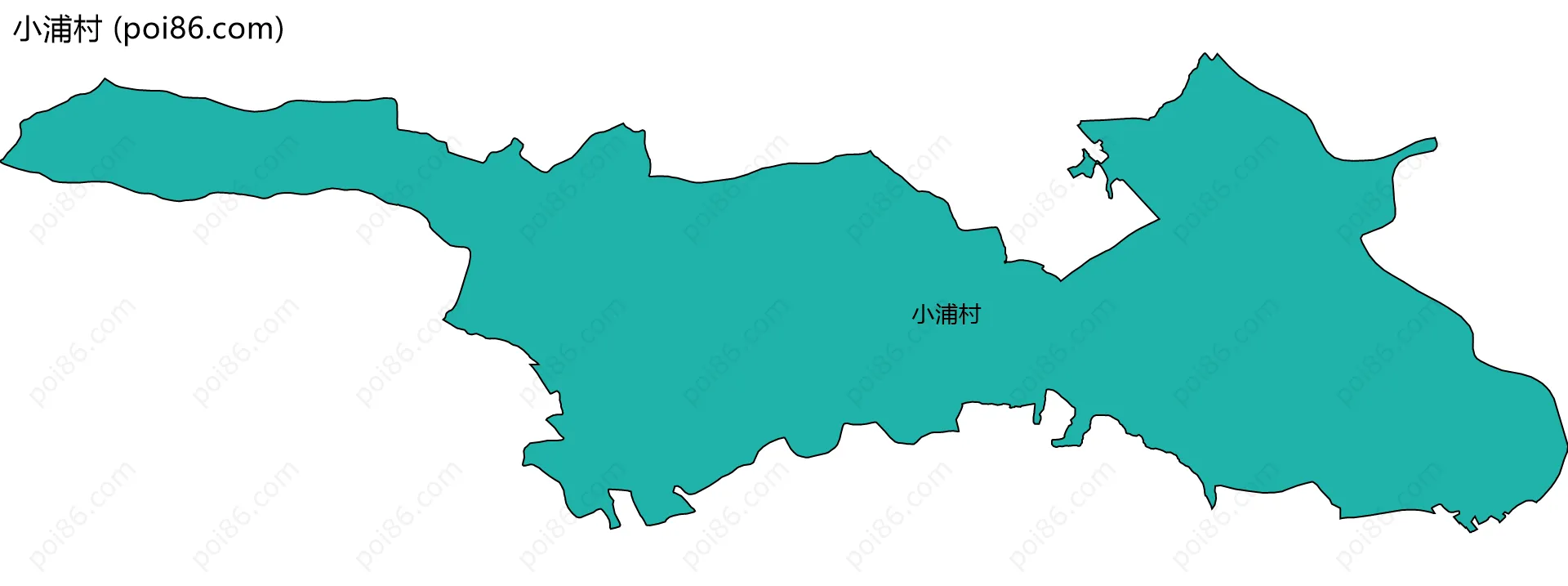 小浦村边界地图