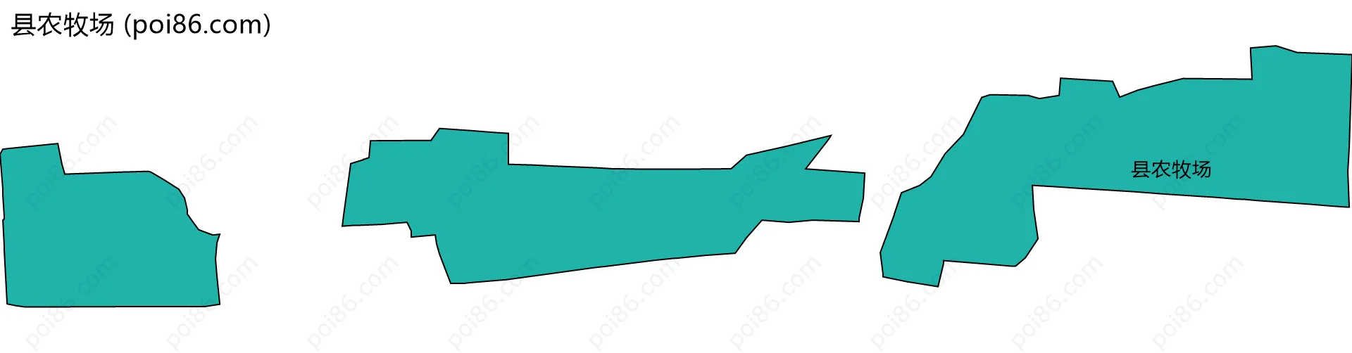 县农牧场边界地图