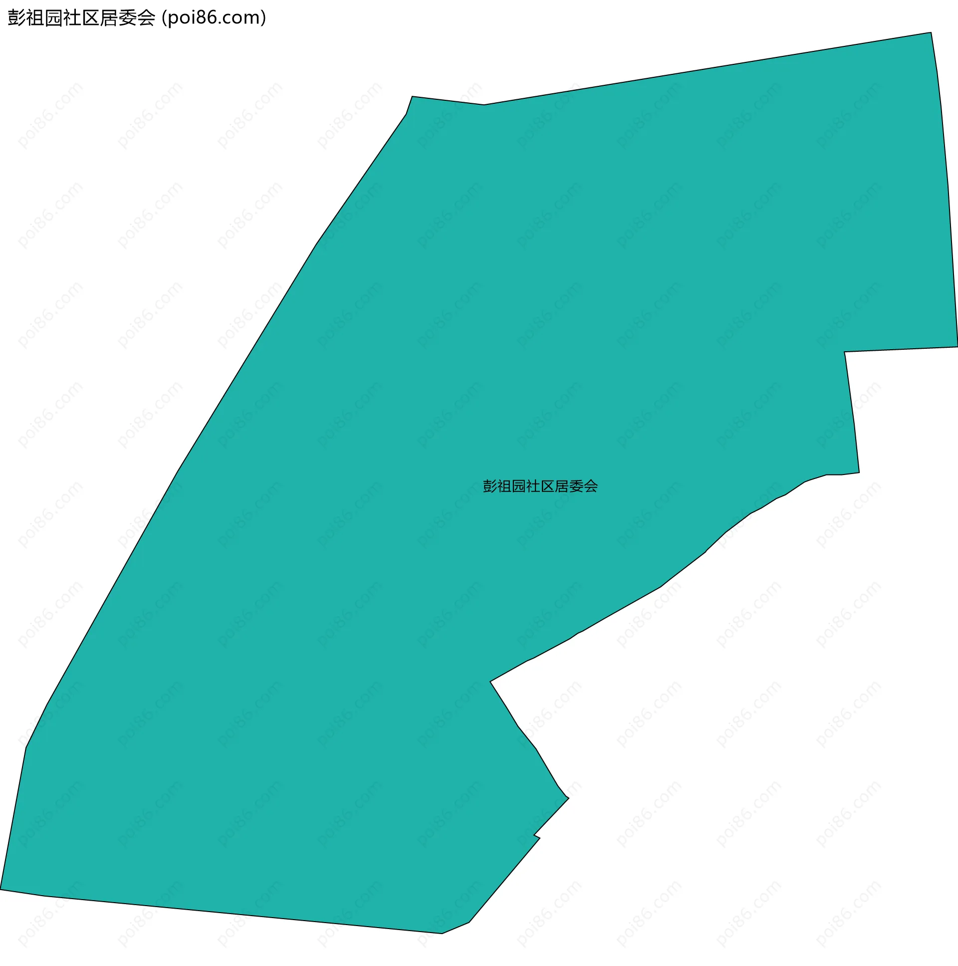 彭祖园社区居委会边界地图