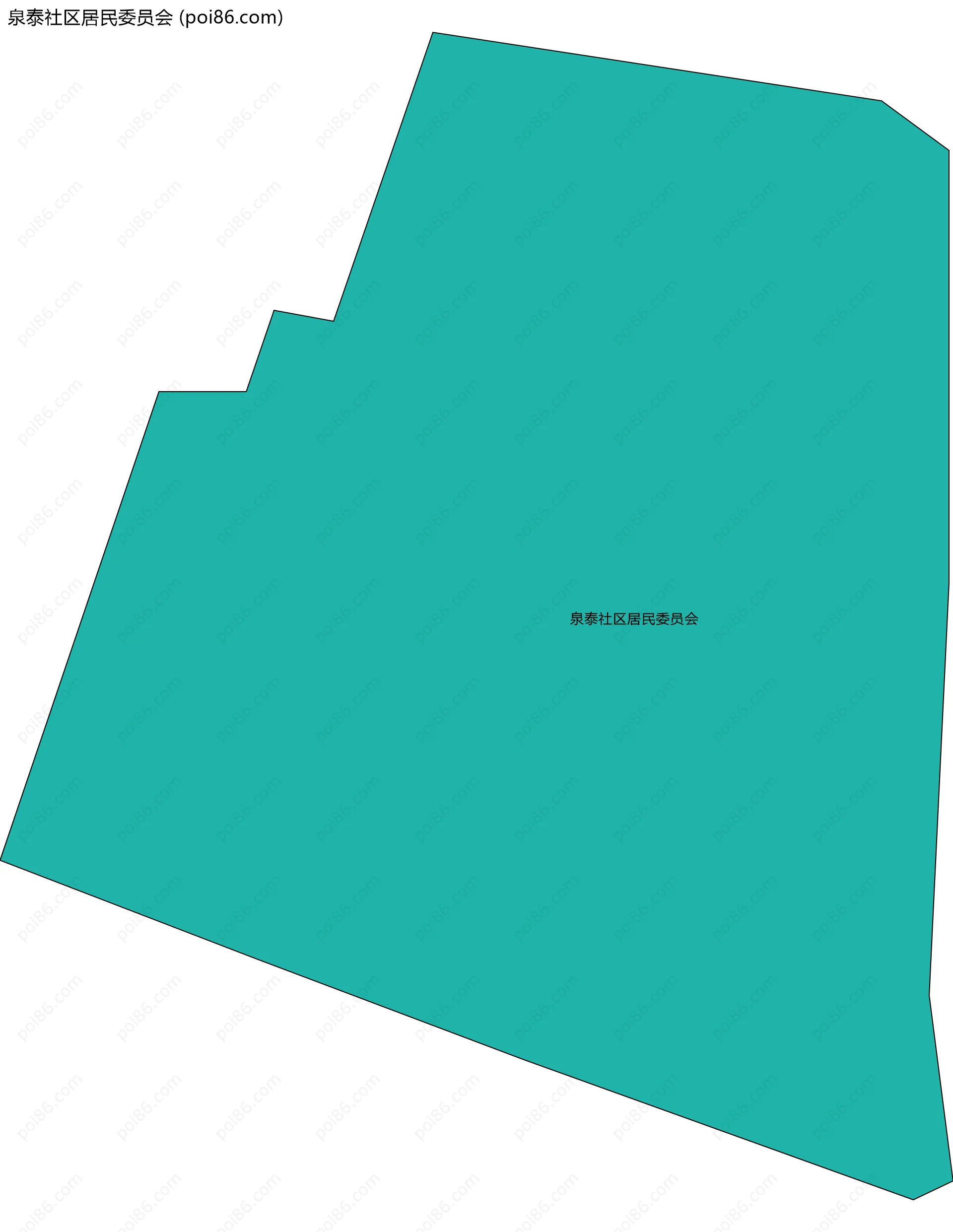 泉泰社区居民委员会边界地图