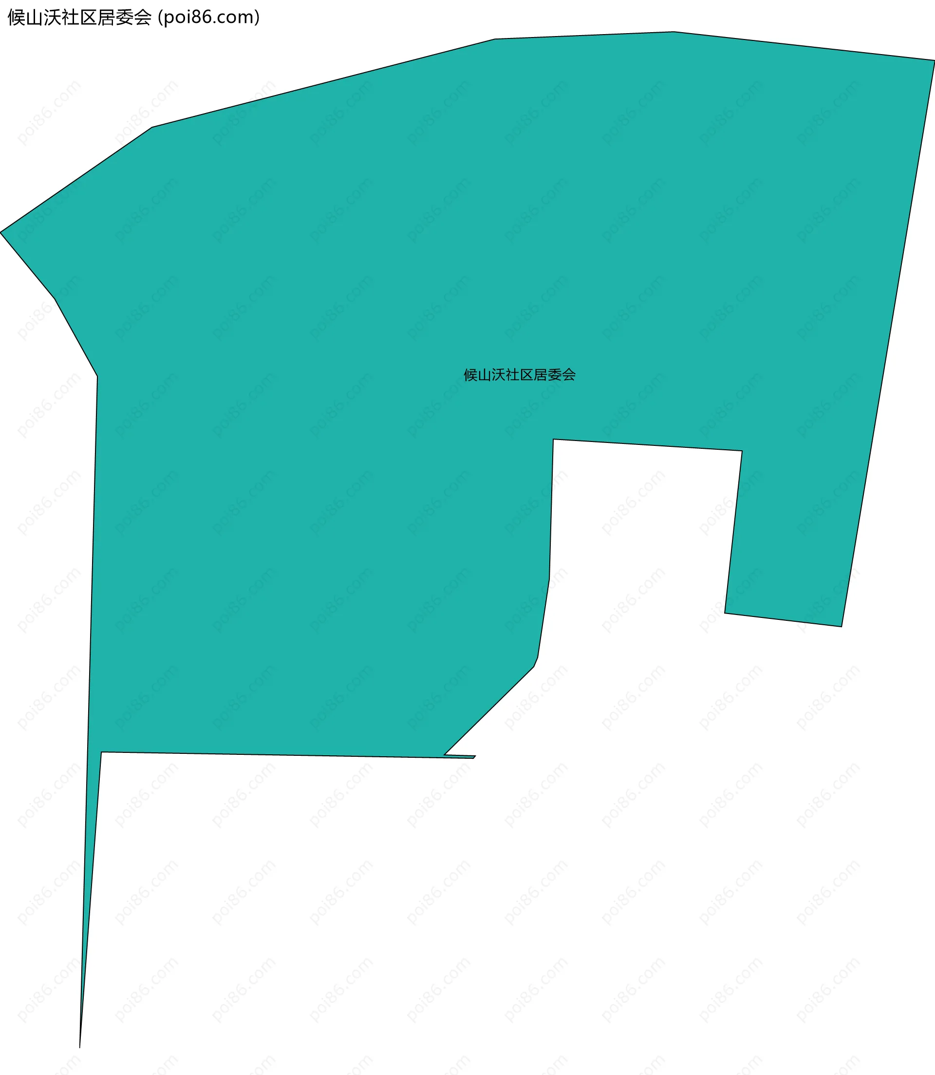 候山沃社区居委会边界地图