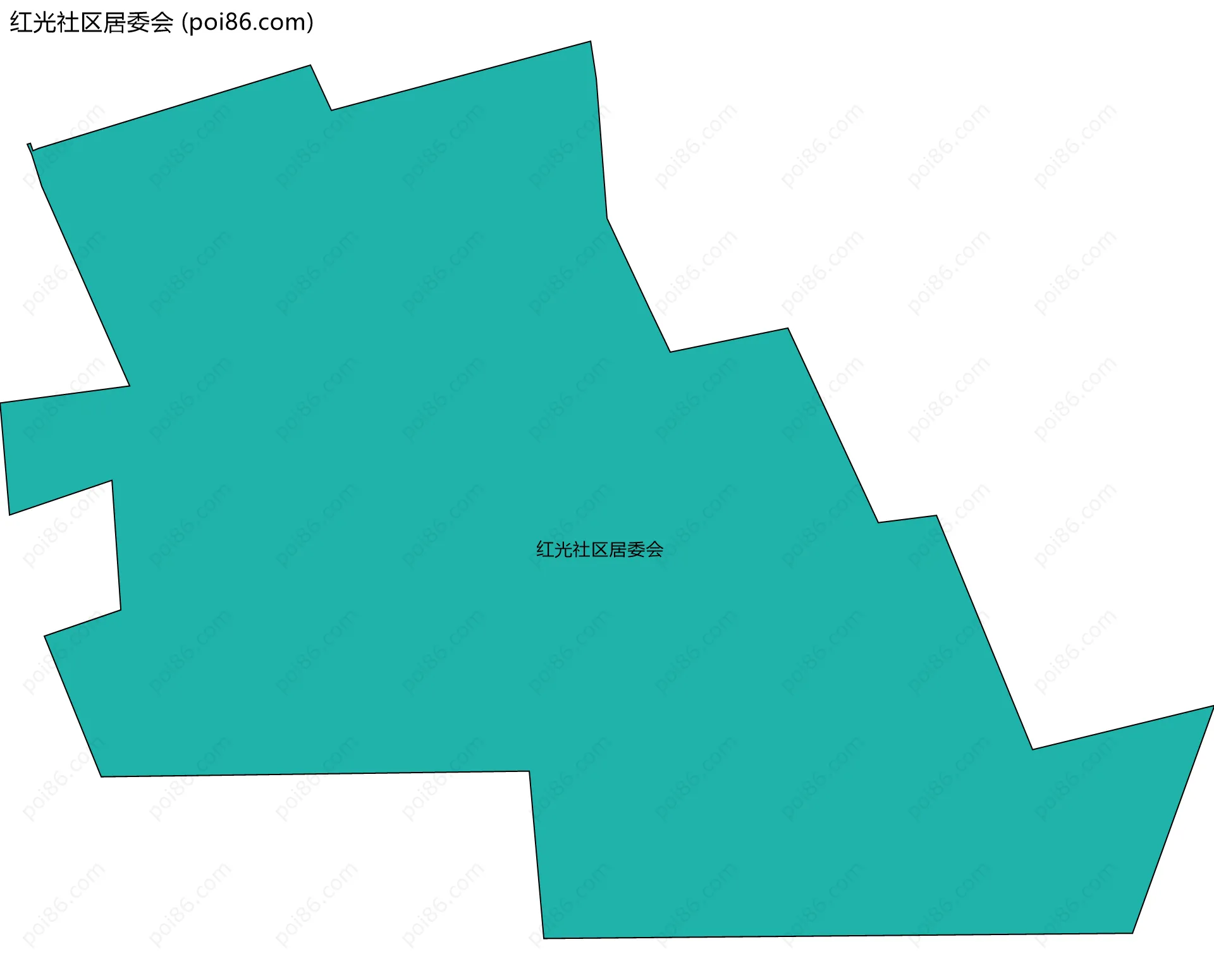 红光社区居委会边界地图