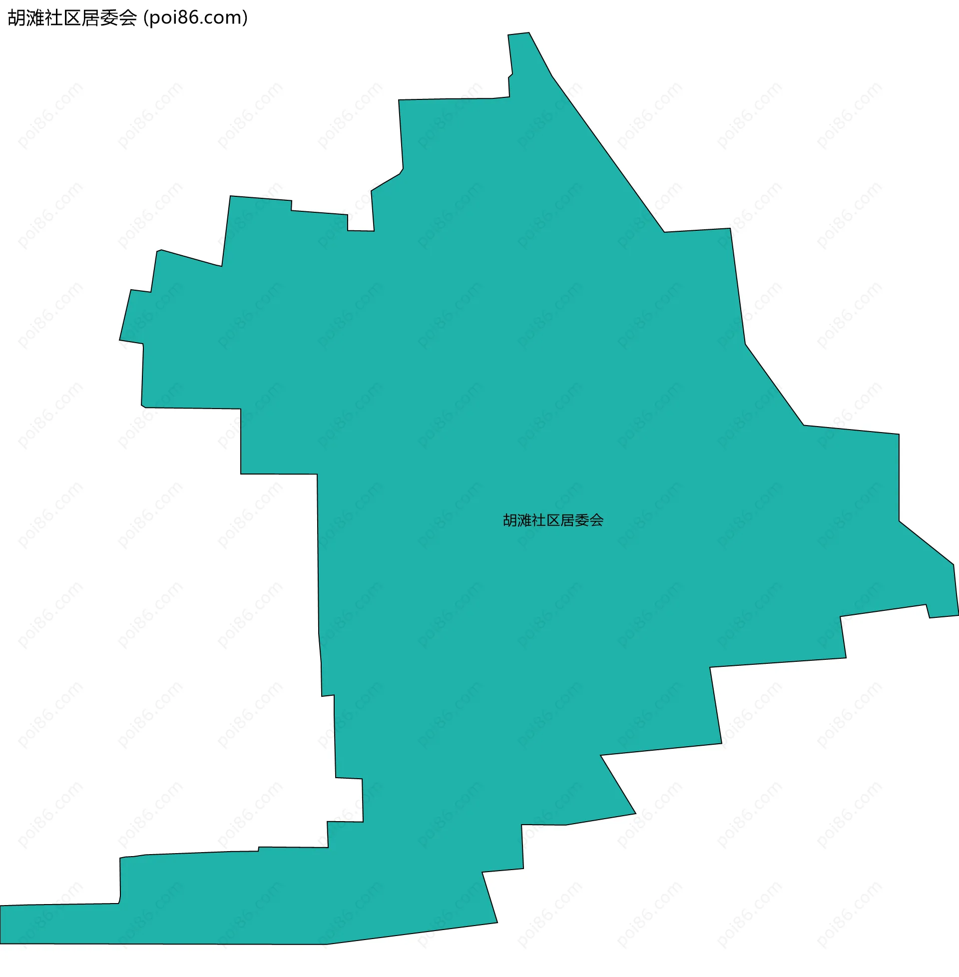胡滩社区居委会边界地图