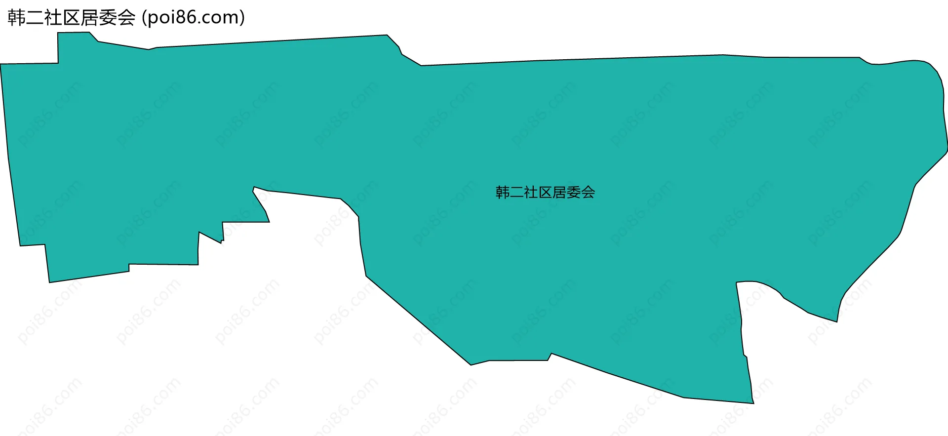 韩二社区居委会边界地图