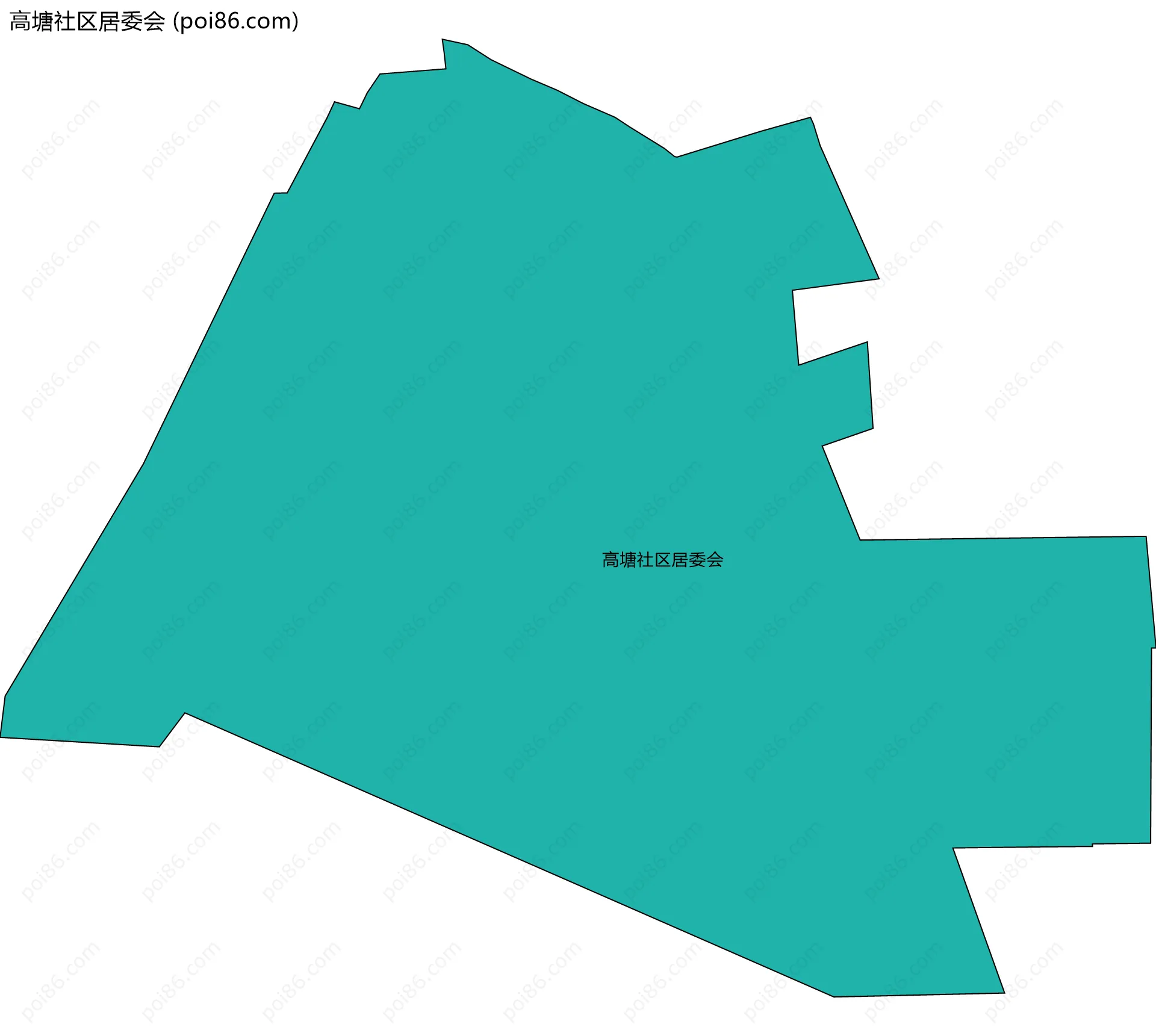 高塘社区居委会边界地图