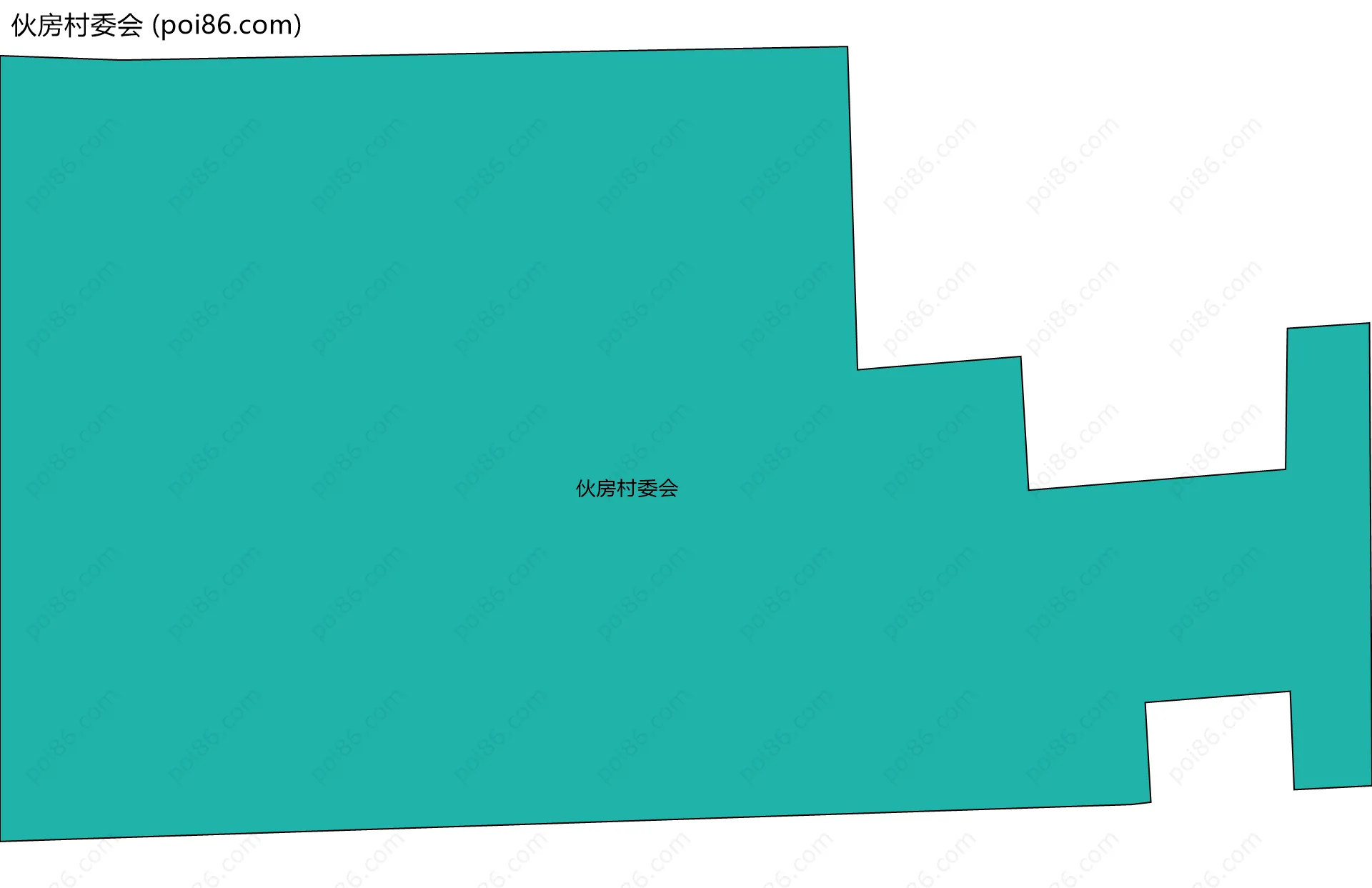伙房村委会边界地图