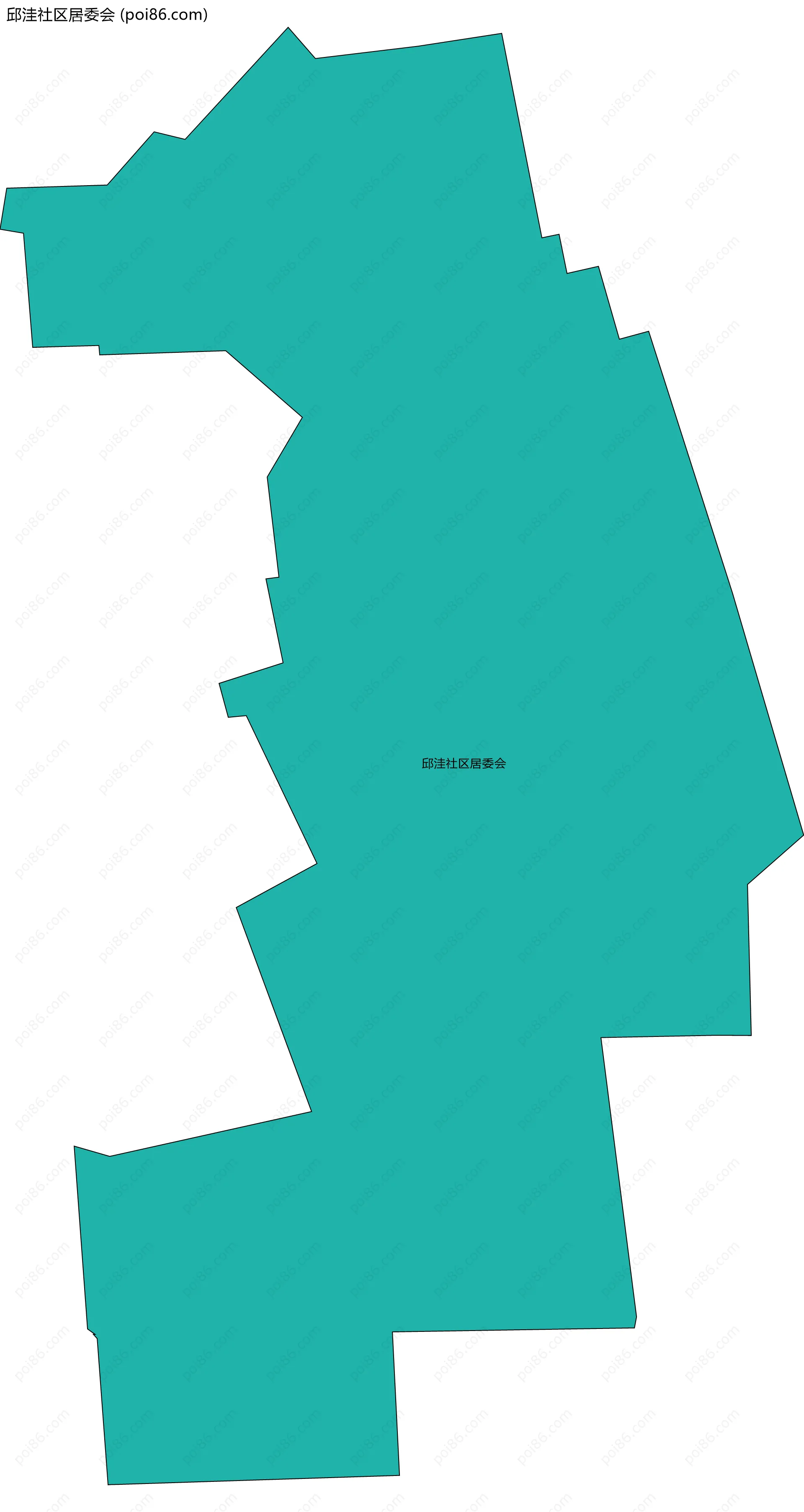 邱洼社区居委会边界地图