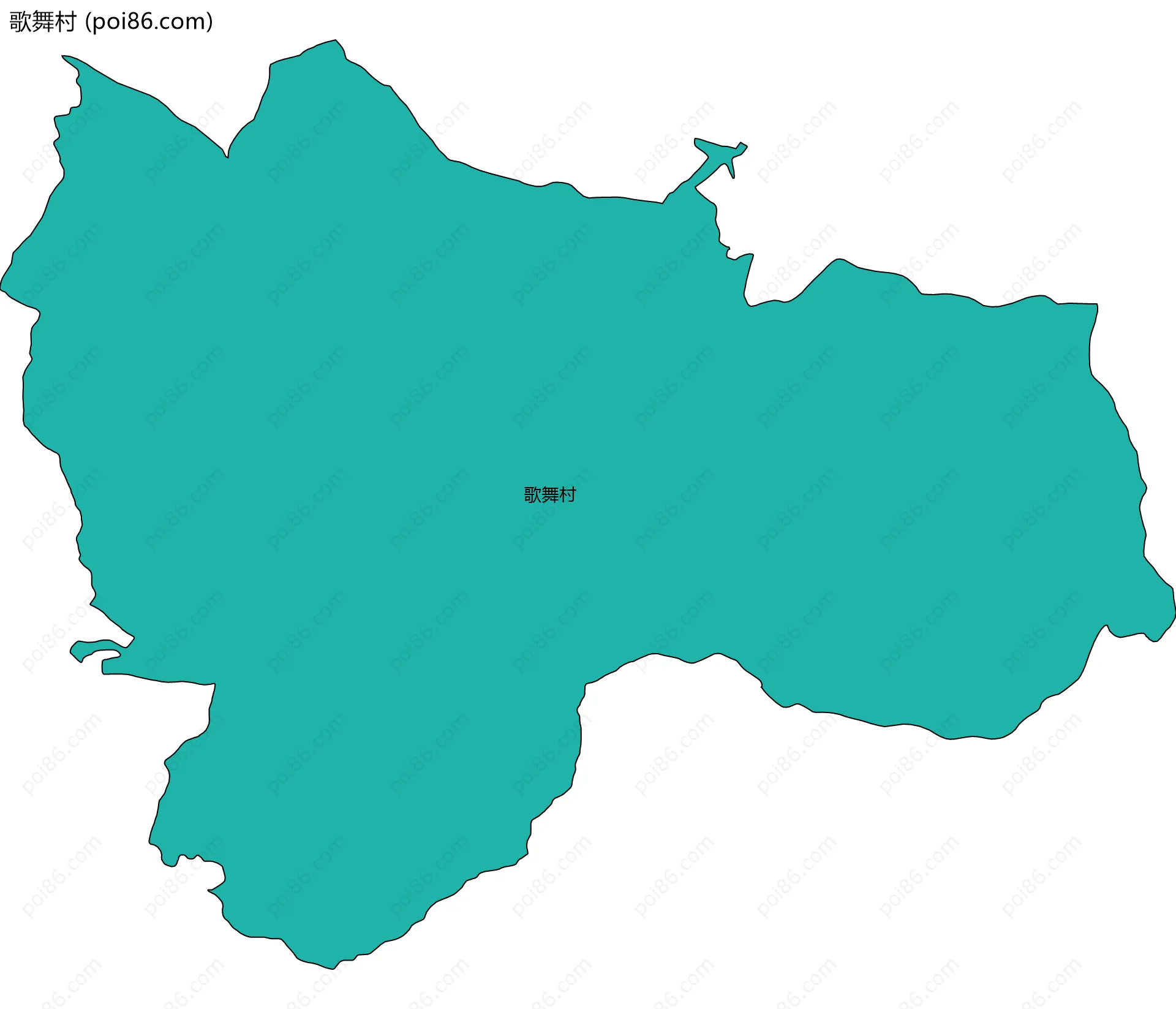 歌舞村边界地图