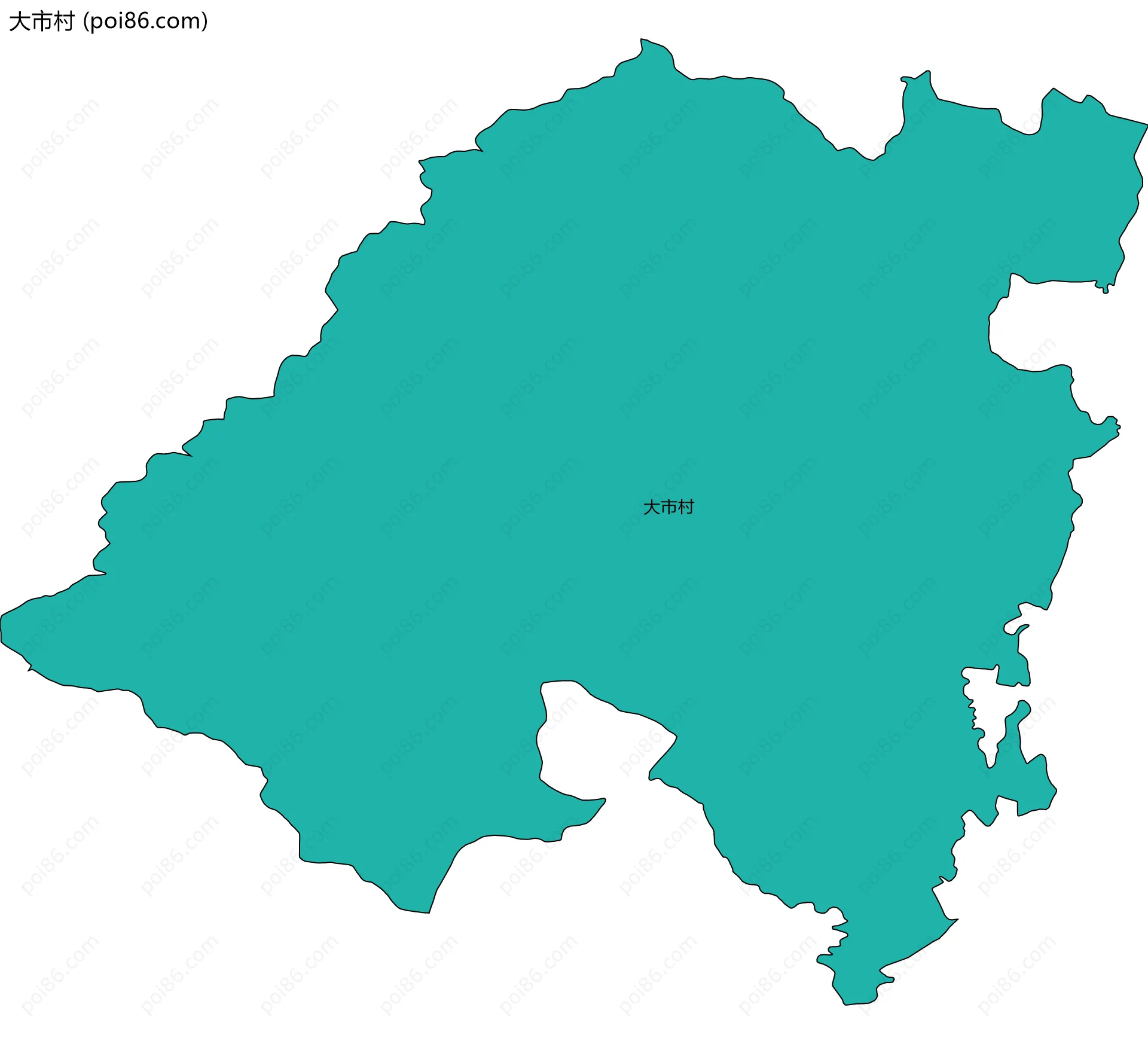 大市村边界地图