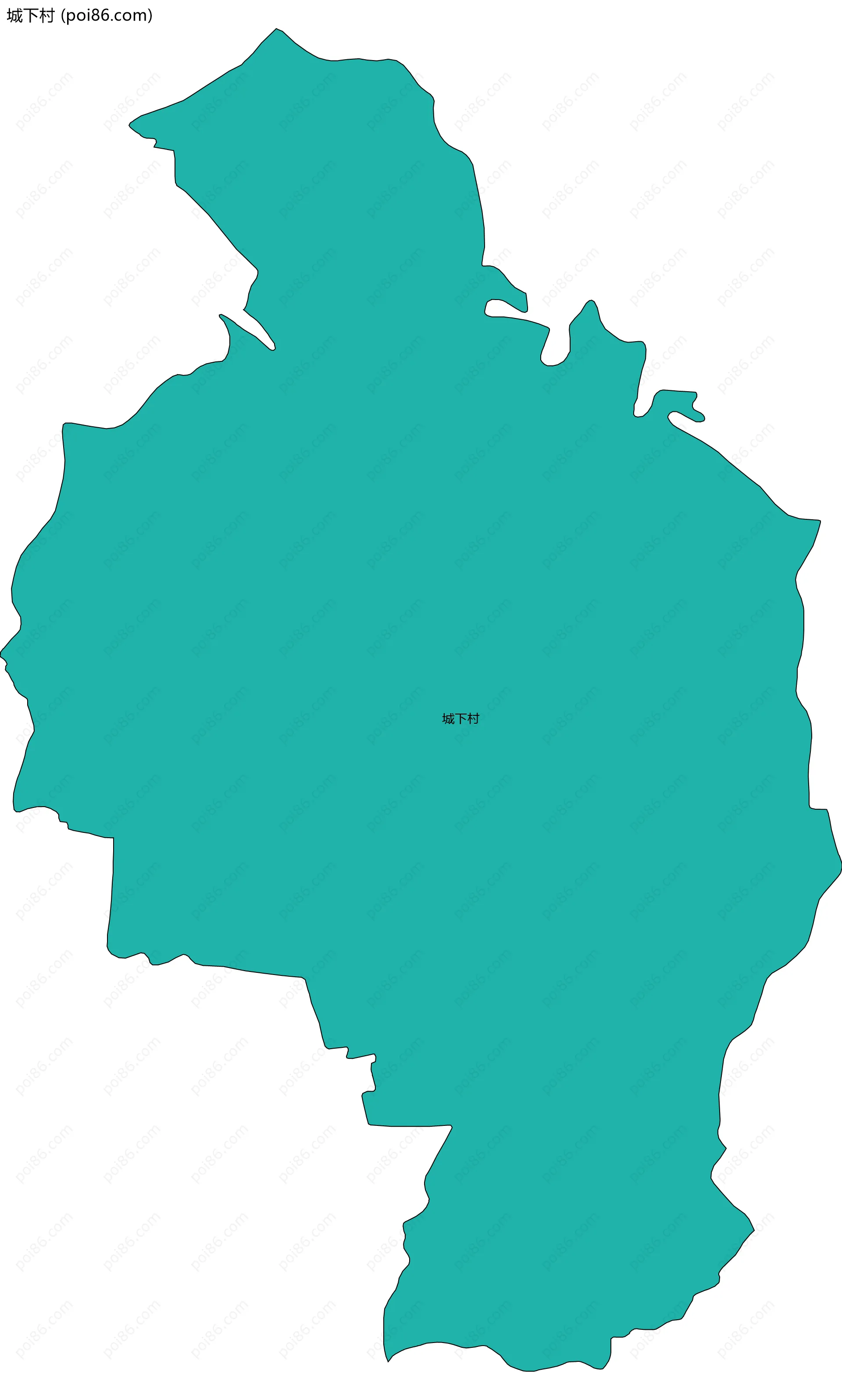 城下村边界地图