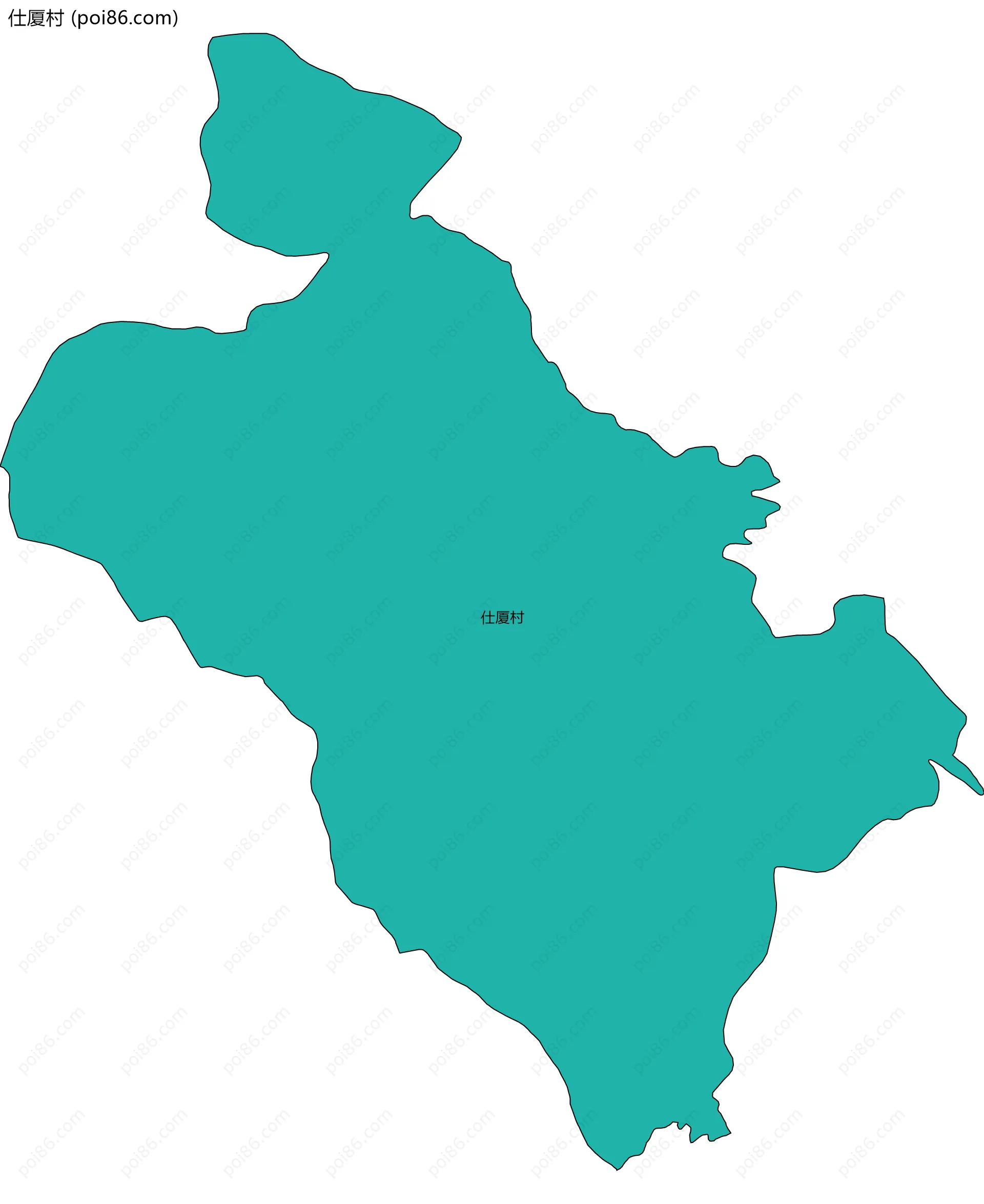 仕厦村边界地图