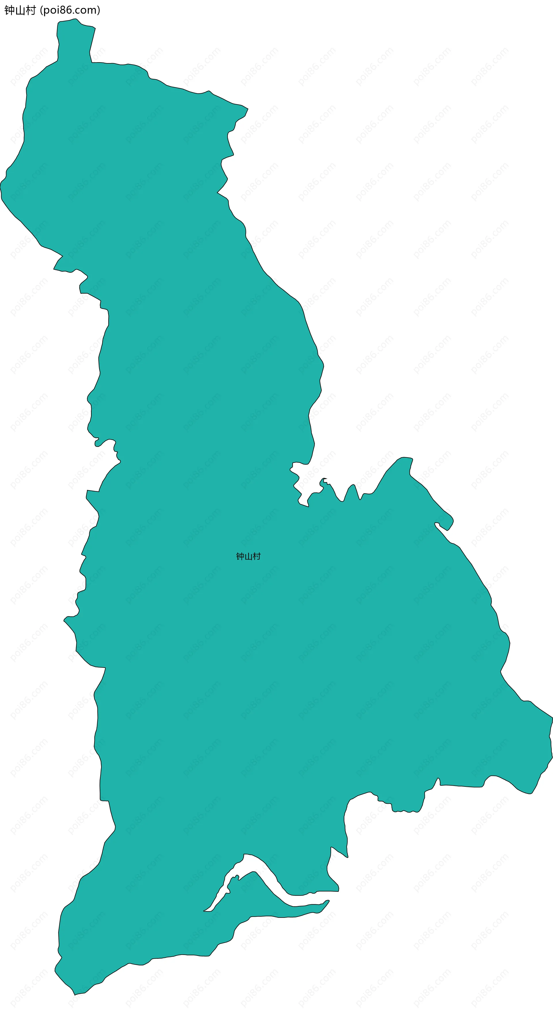 钟山村边界地图