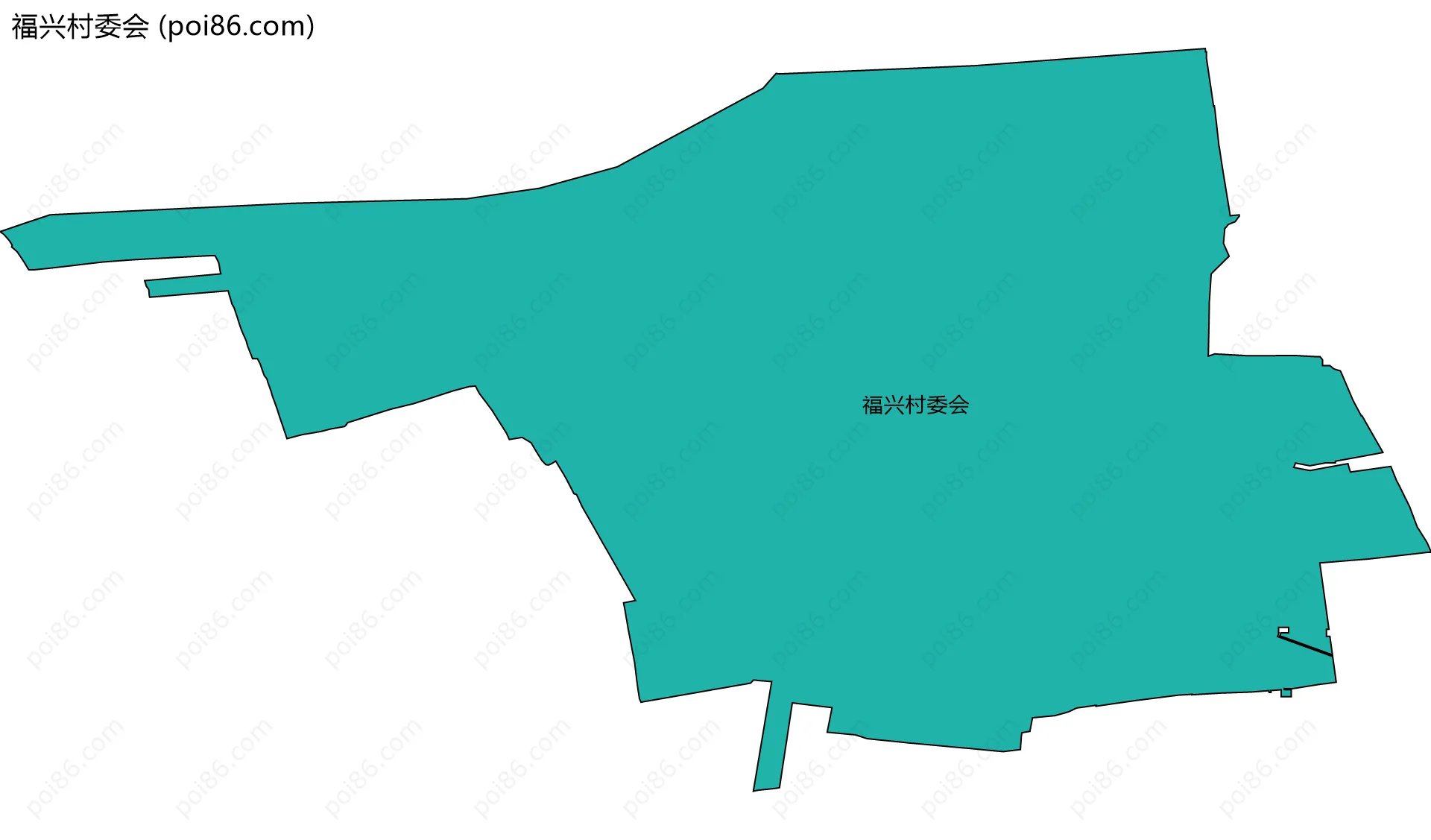 福兴村委会边界地图