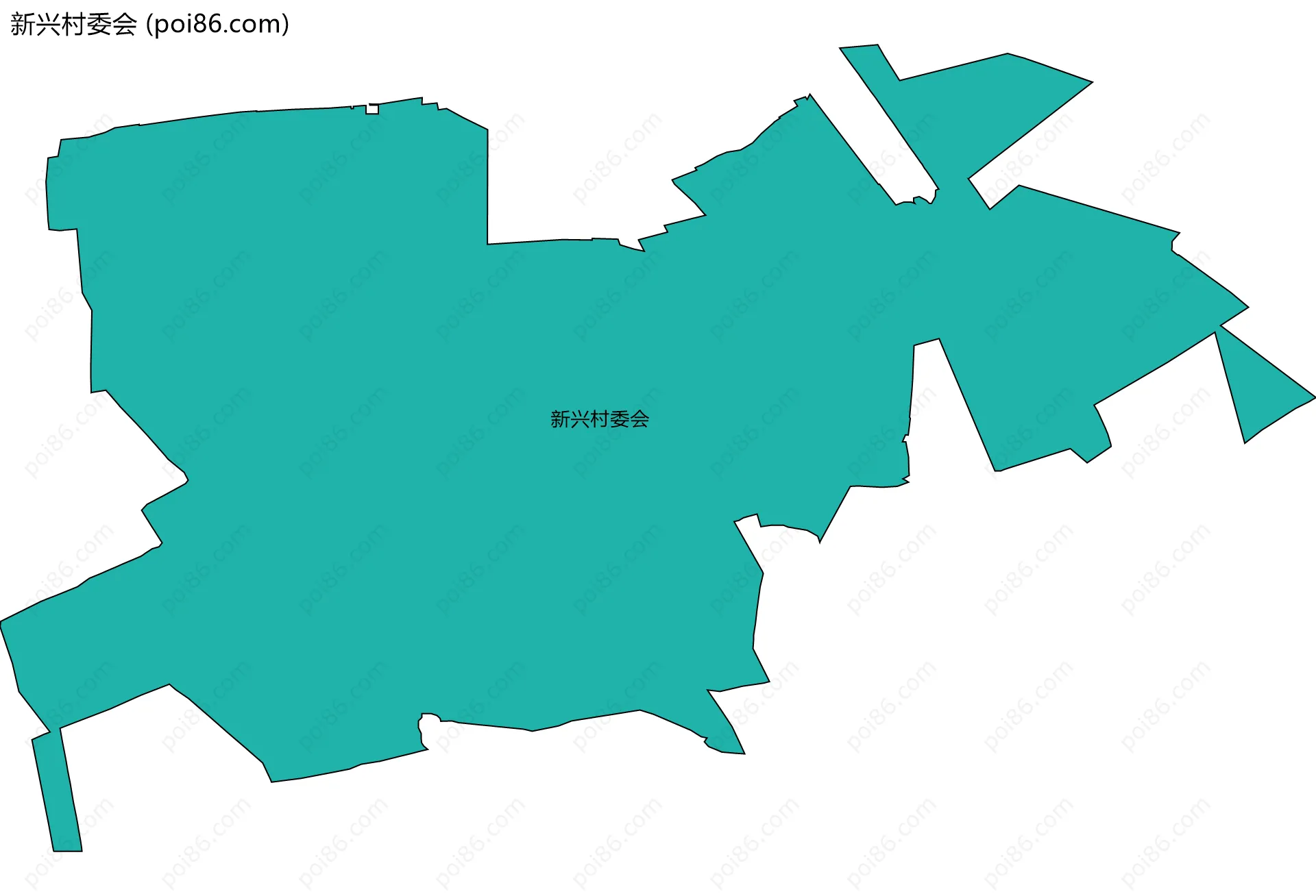 新兴村委会边界地图
