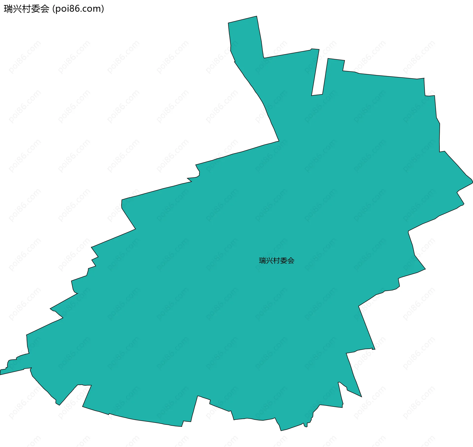 瑞兴村委会边界地图
