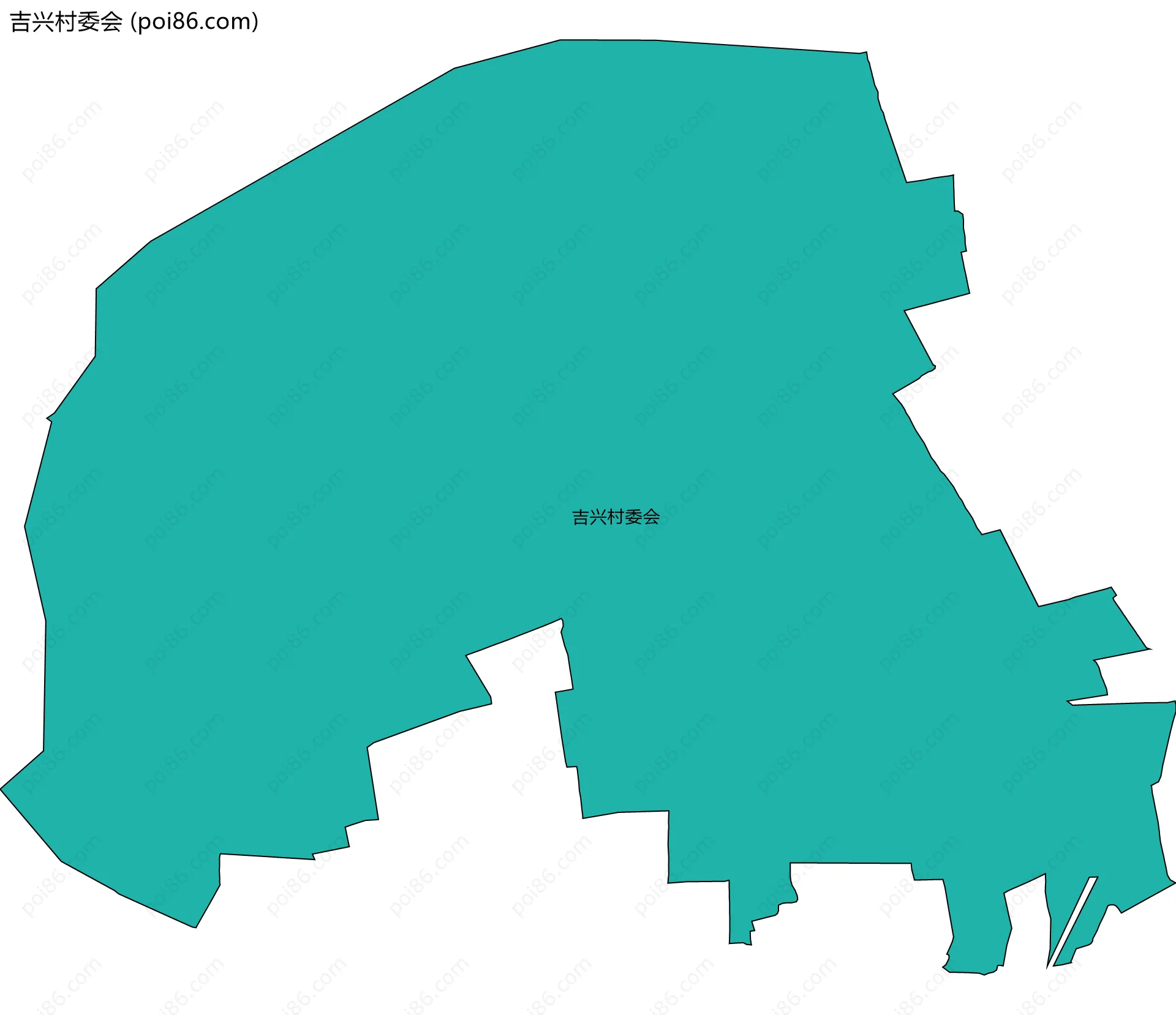 吉兴村委会边界地图