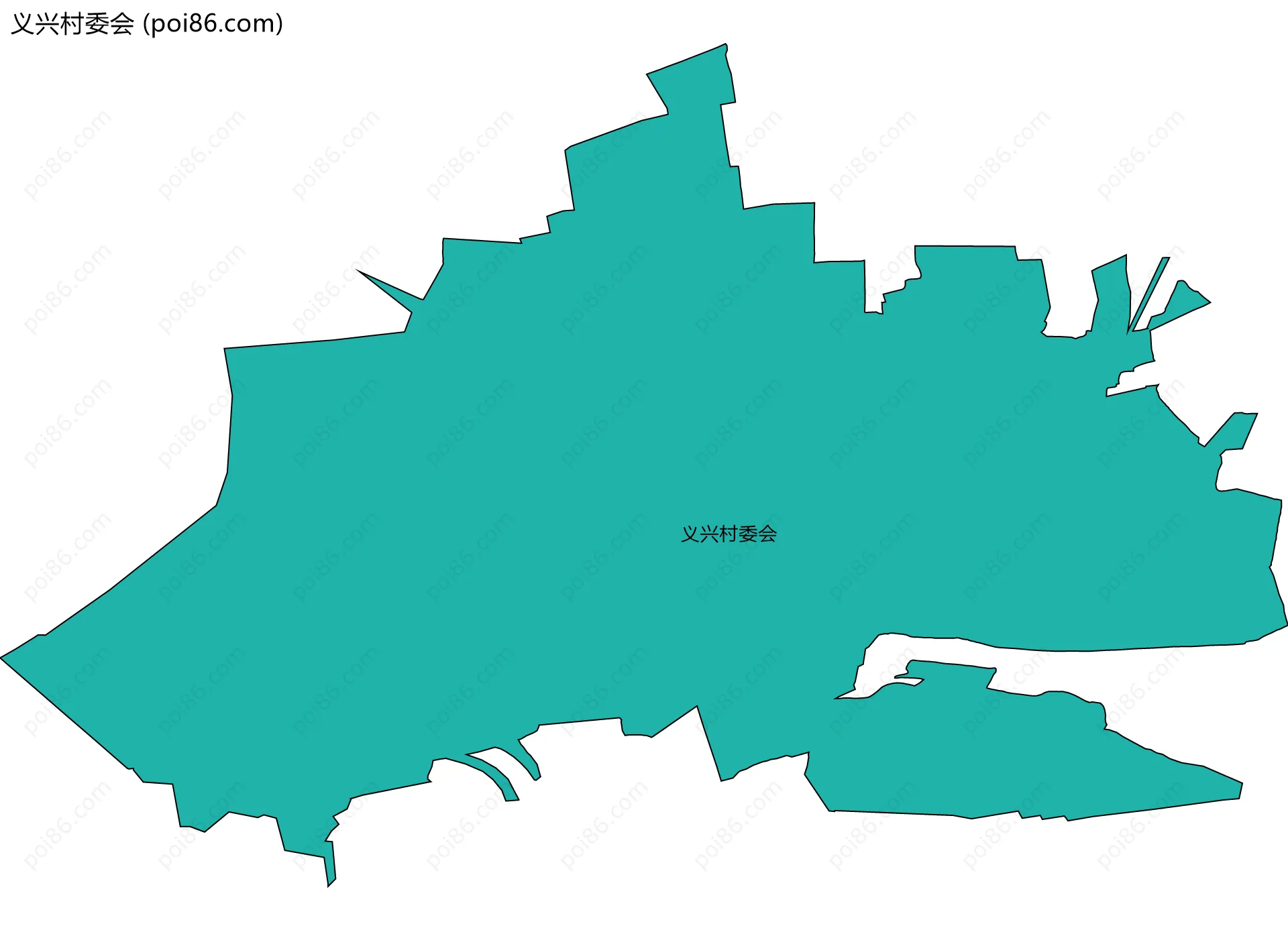 义兴村委会边界地图
