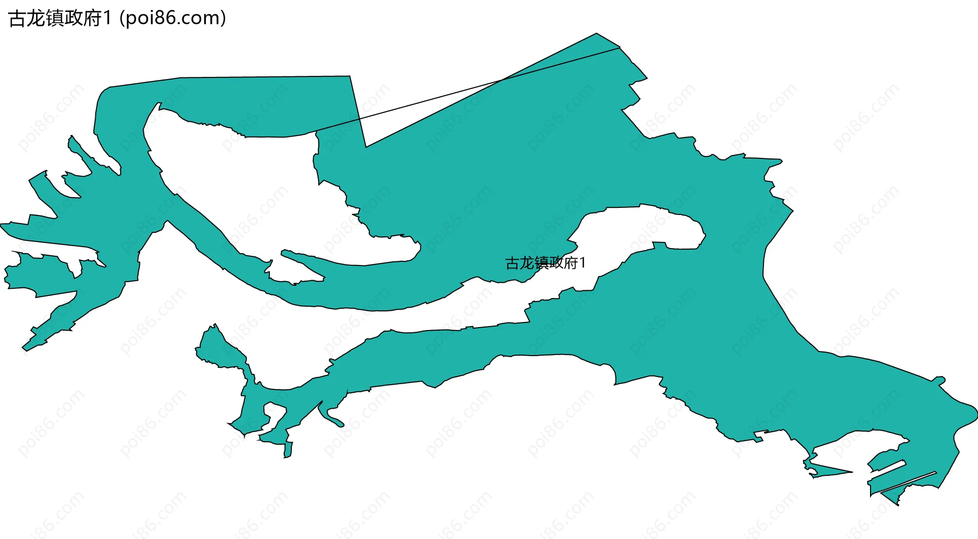 古龙镇政府1边界地图