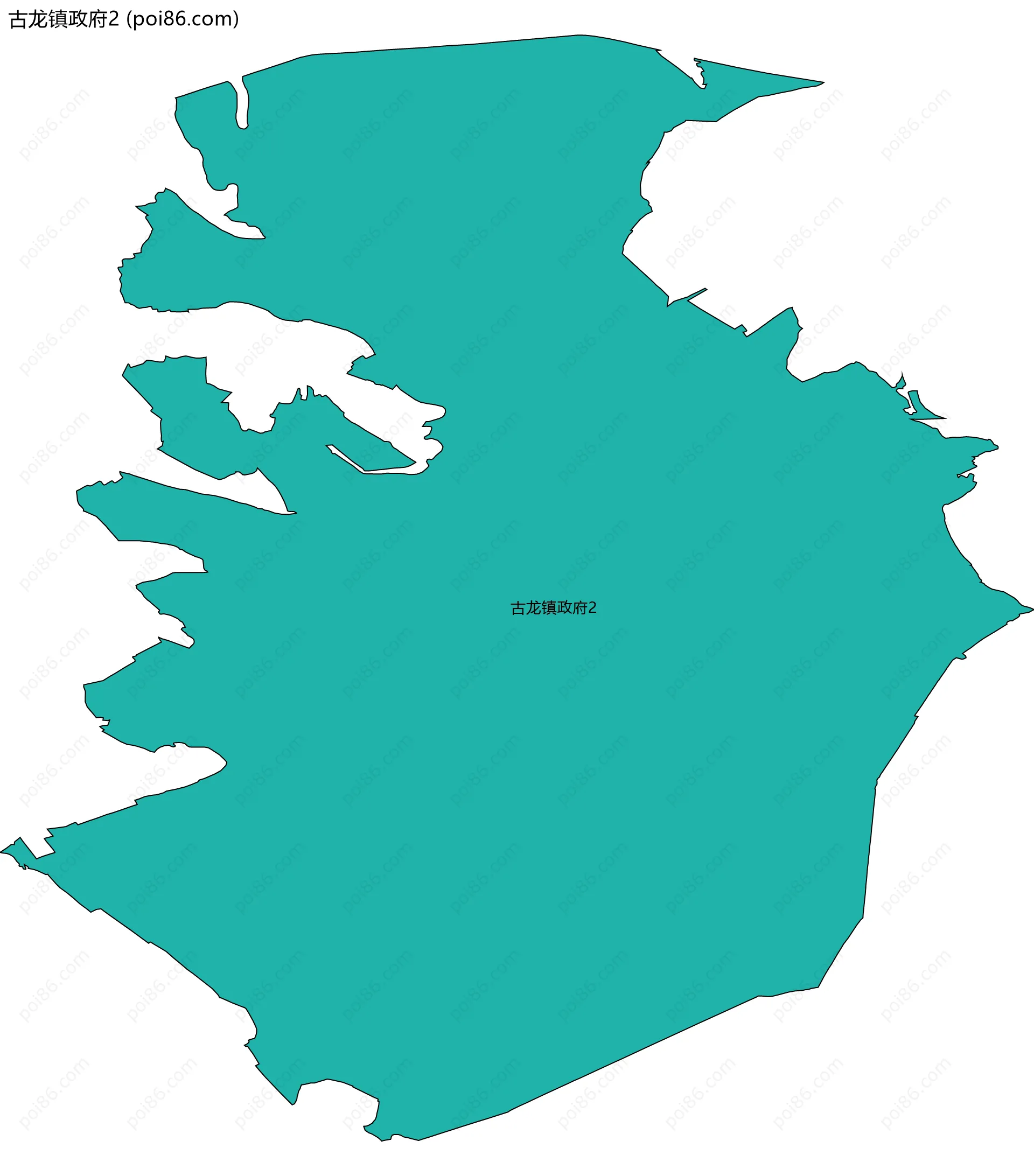 古龙镇政府2边界地图