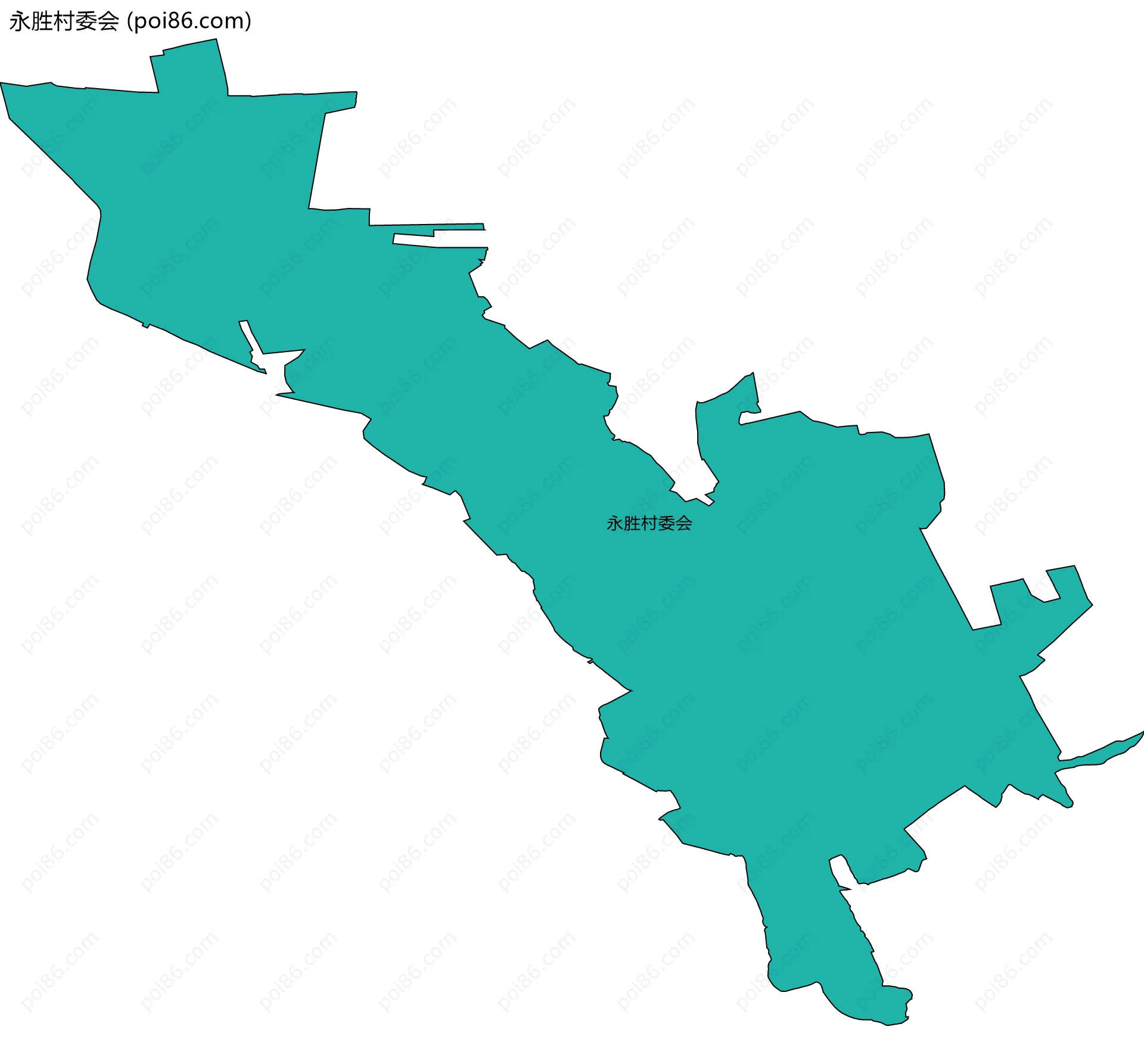 永胜村委会边界地图