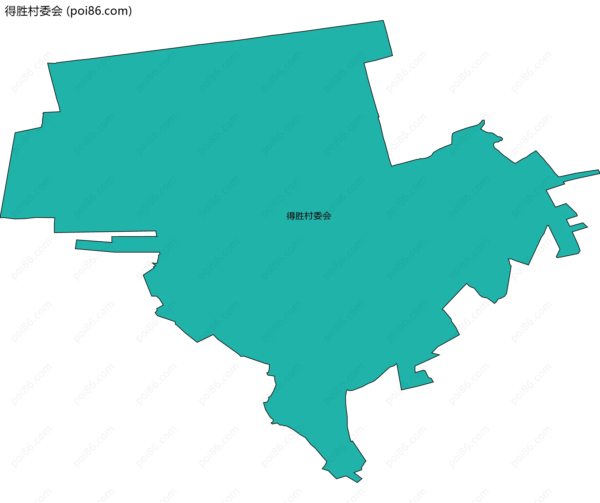 得胜村委会边界地图