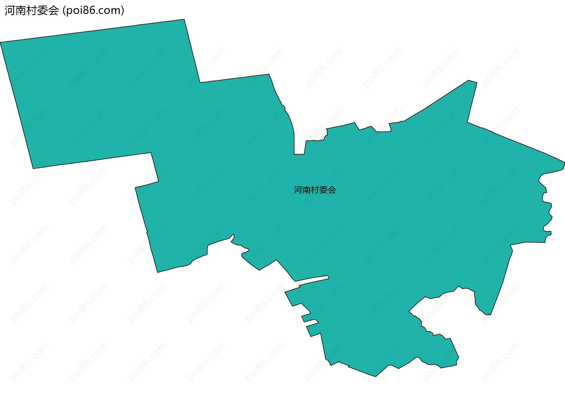 河南村委会边界地图