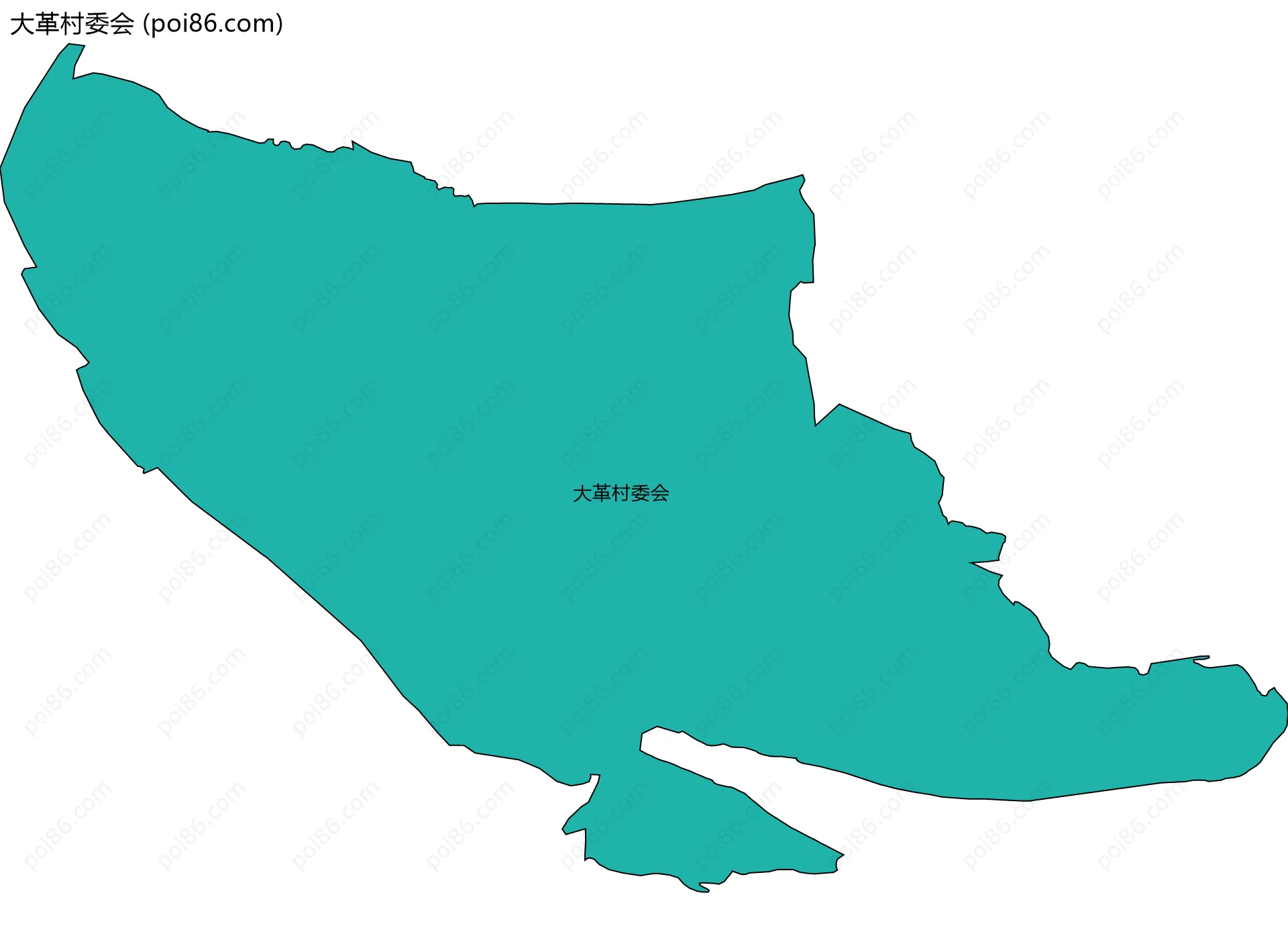 大革村委会边界地图