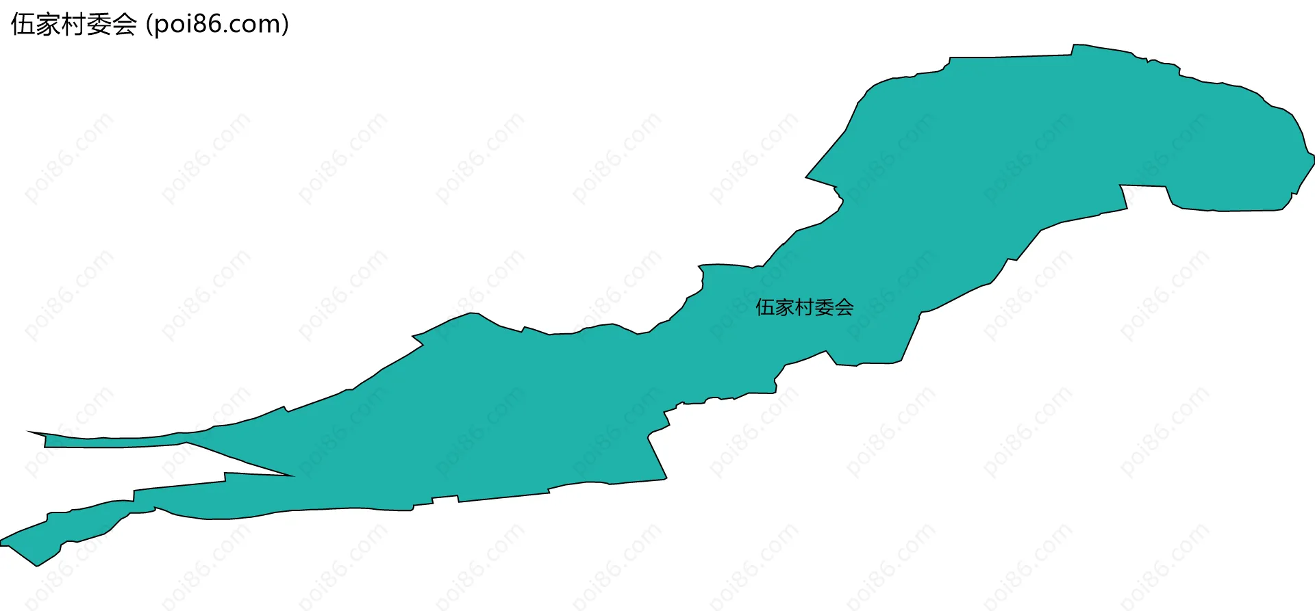 伍家村委会边界地图