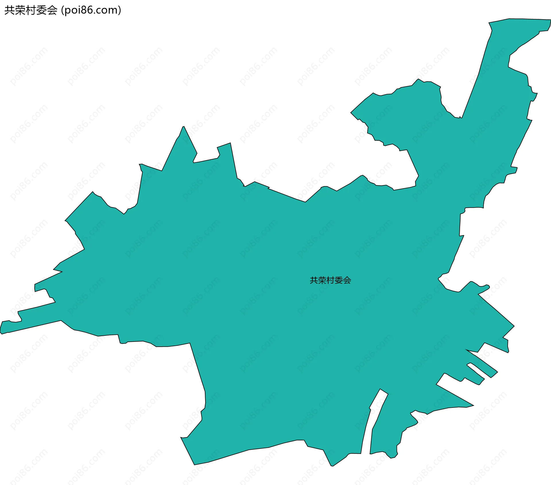 共荣村委会边界地图