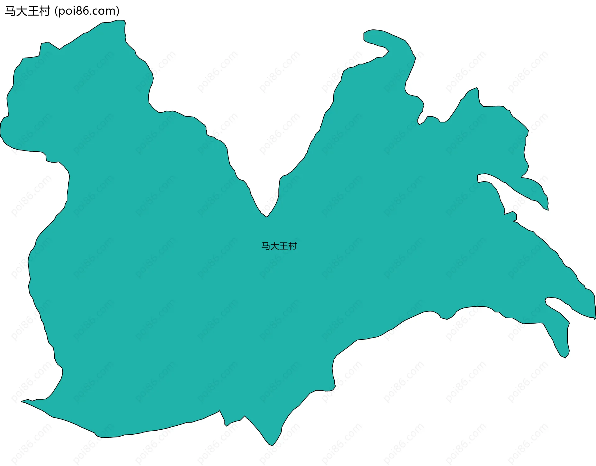 马大王村边界地图