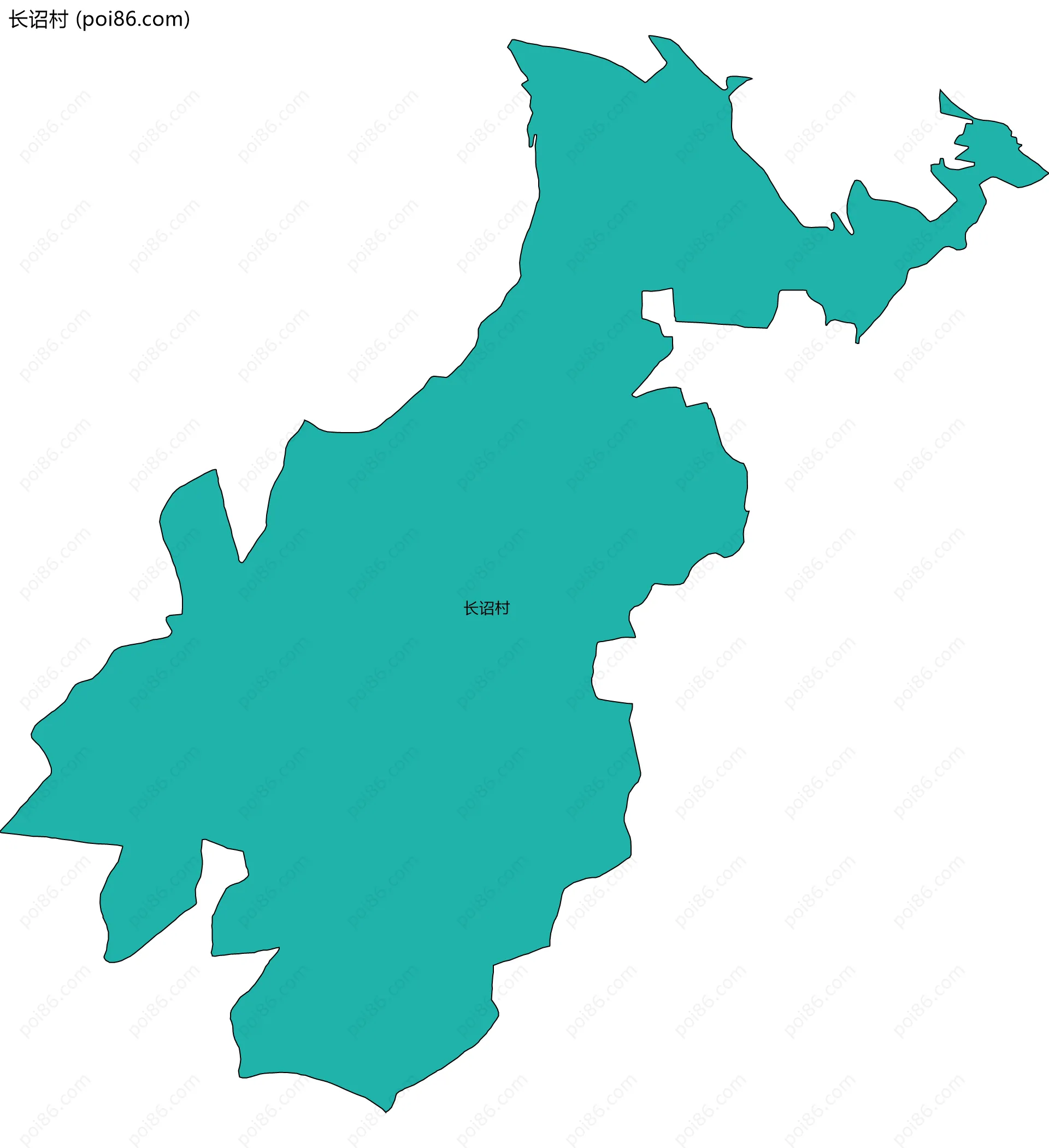 长诏村边界地图