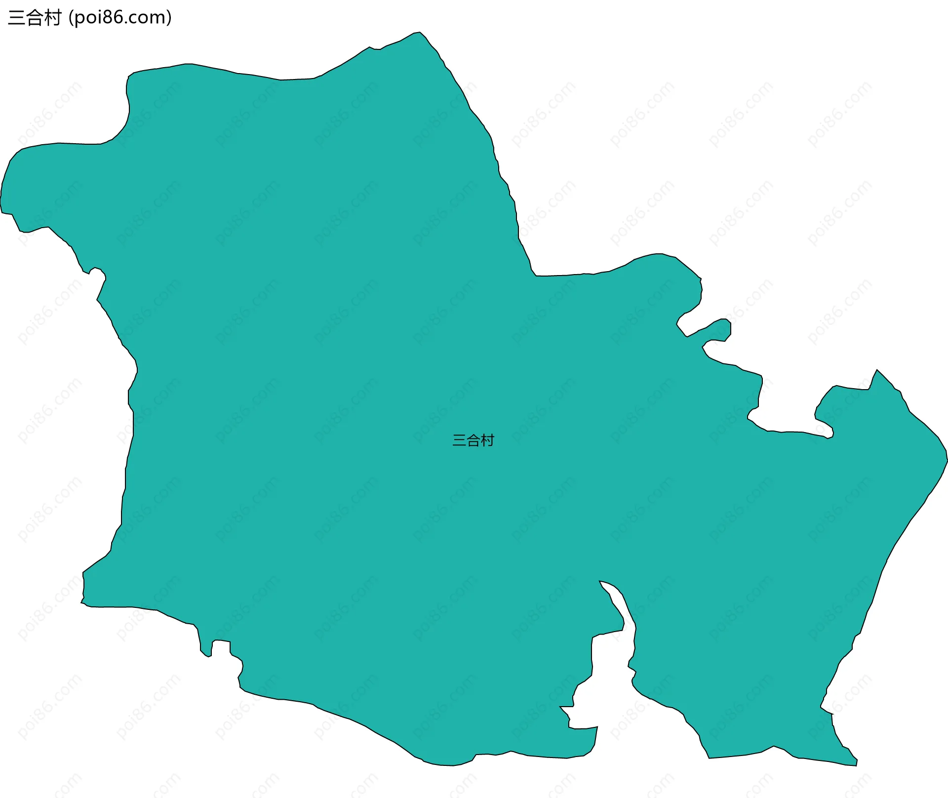 三合村边界地图
