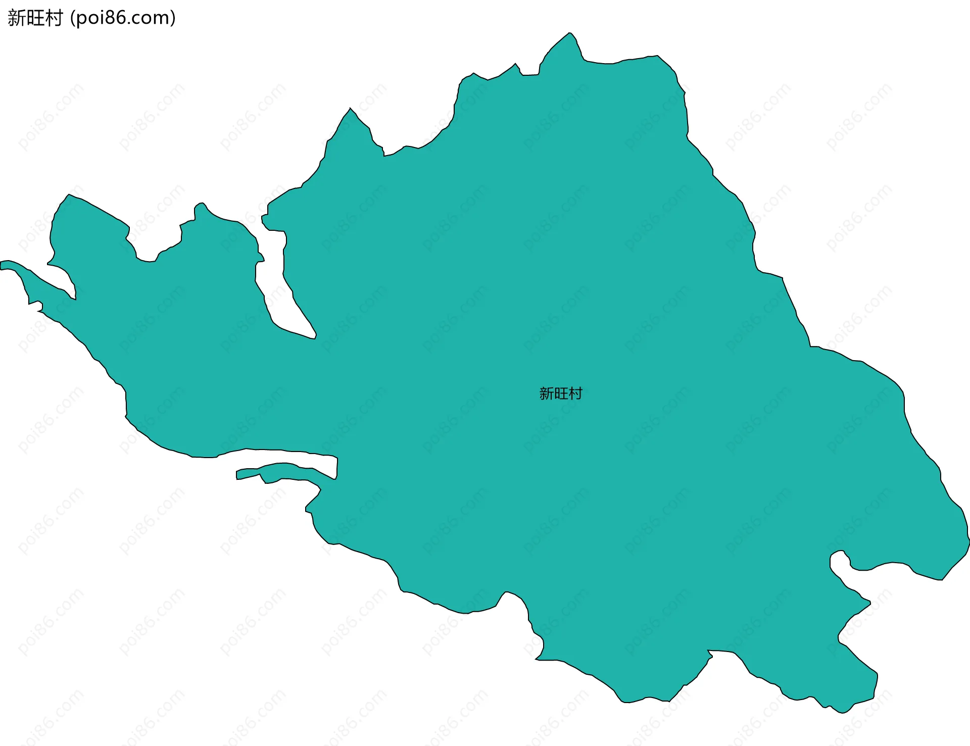 新旺村边界地图