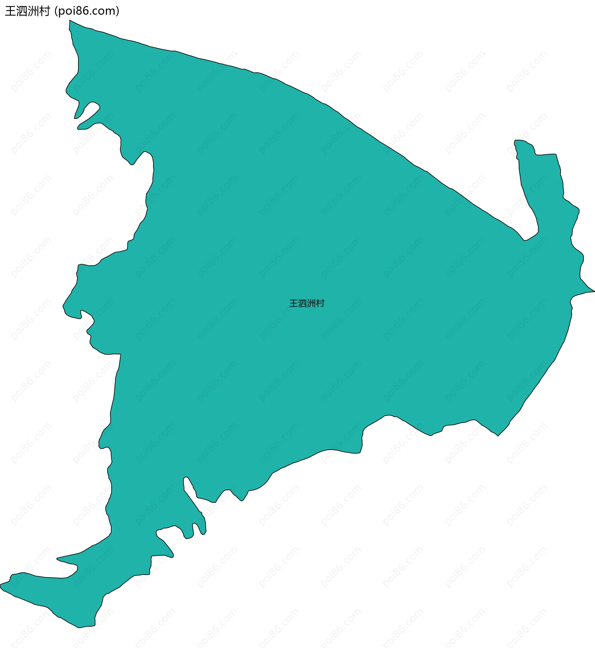 王泗洲村边界地图