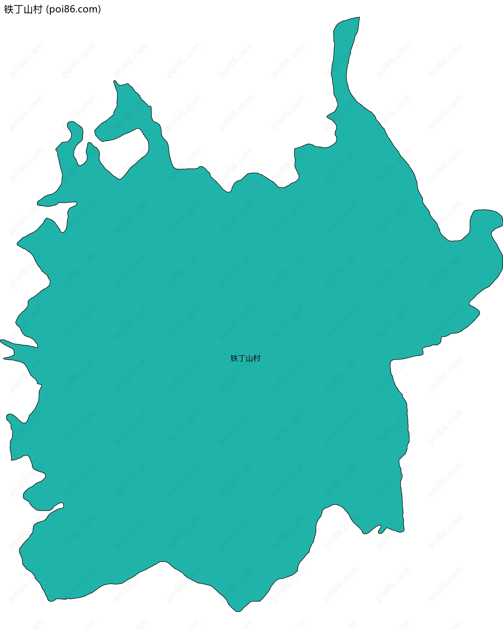 铁丁山村边界地图