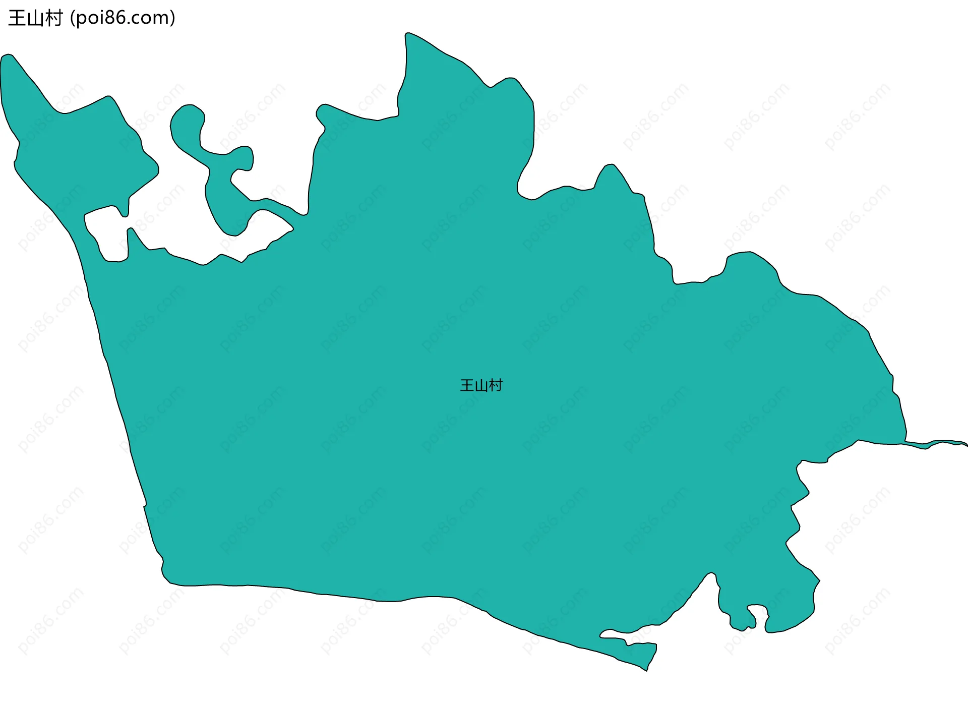 王山村边界地图