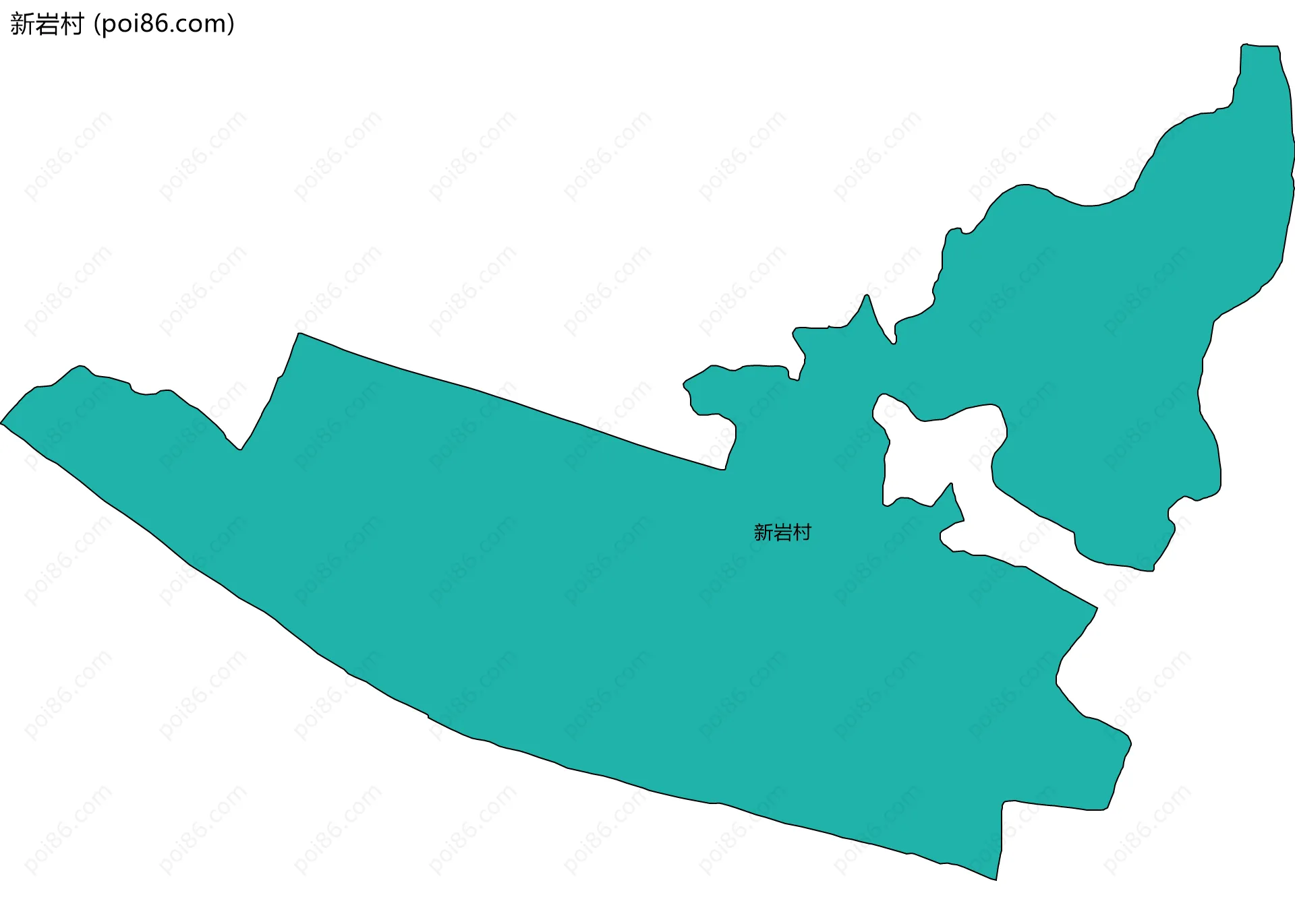 新岩村边界地图