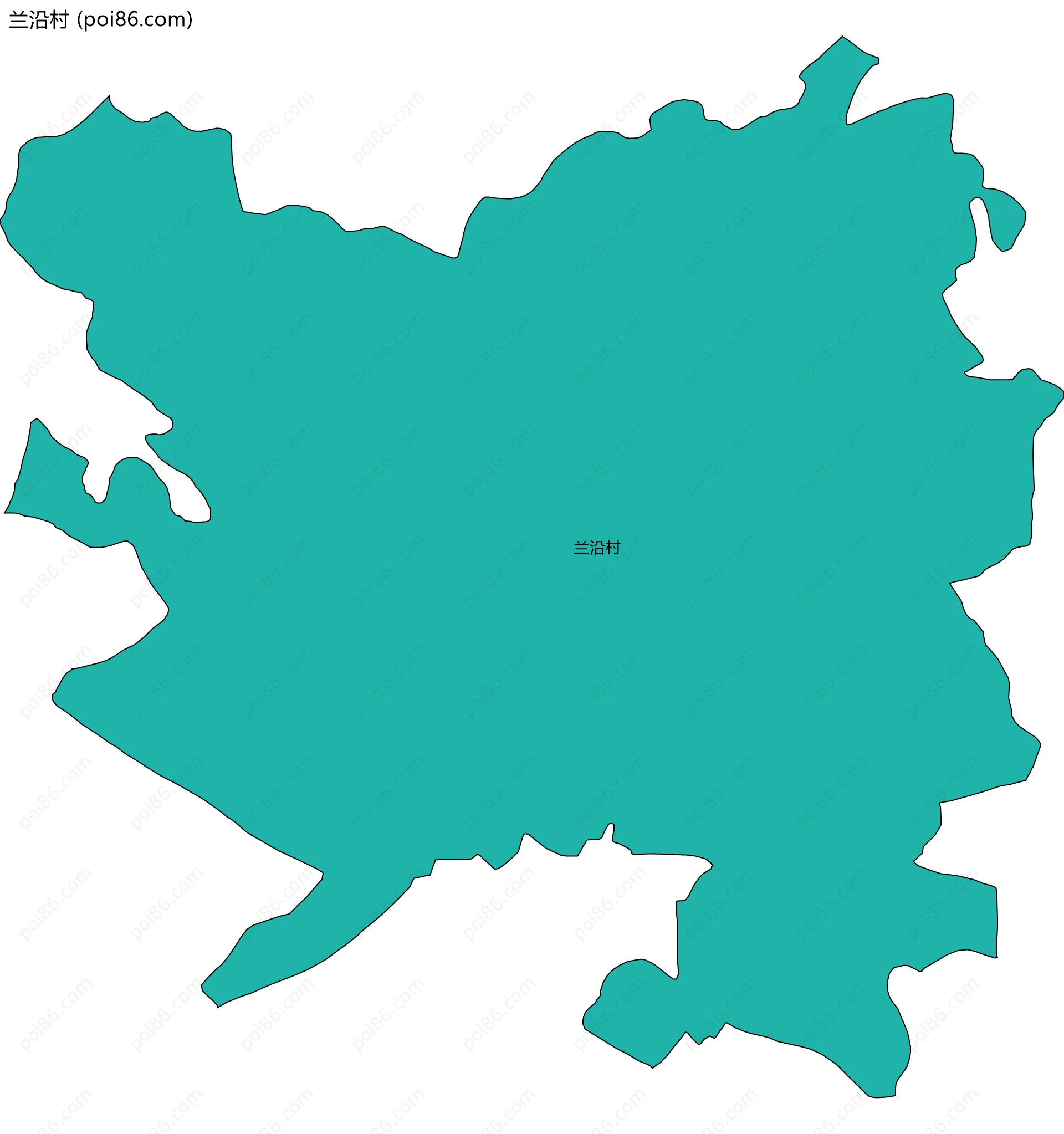 兰沿村边界地图