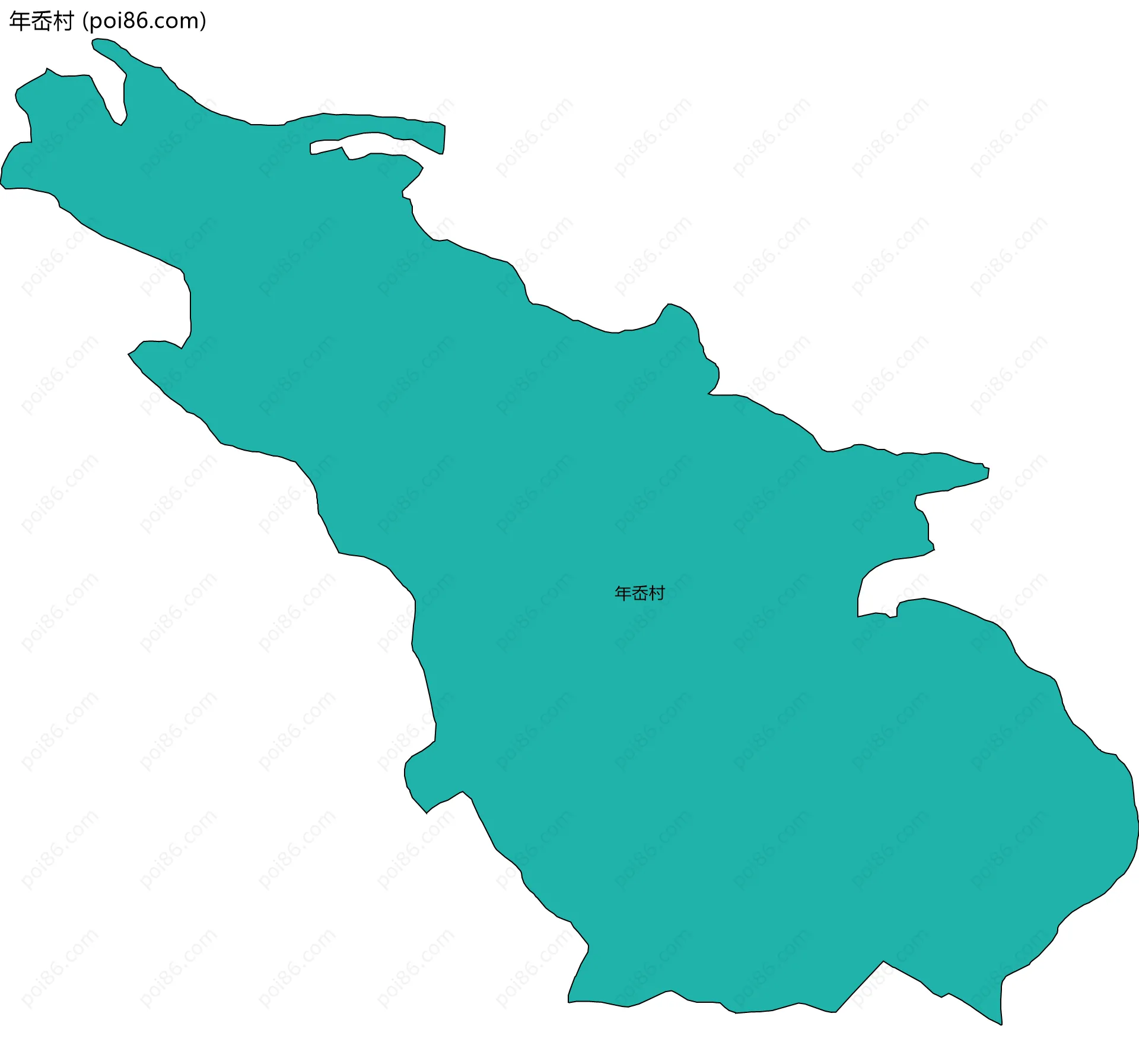 年岙村边界地图