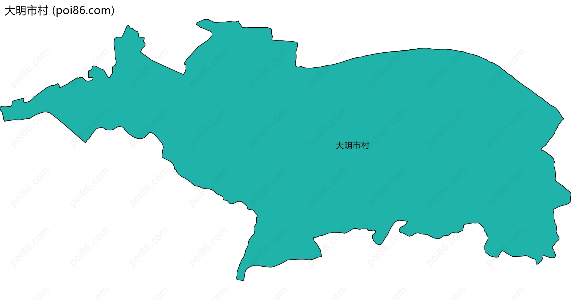 大明市村边界地图