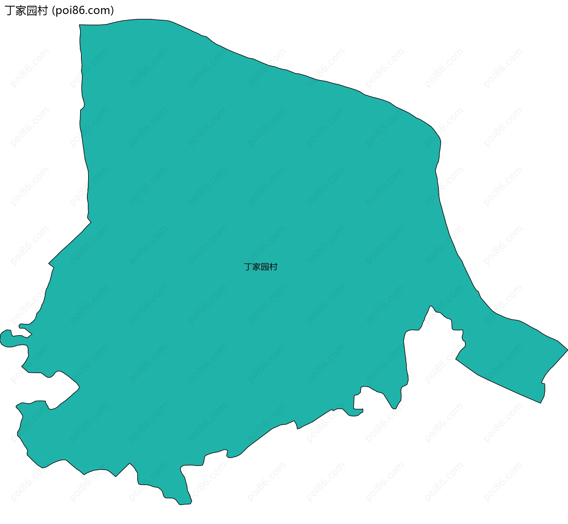 丁家园村边界地图