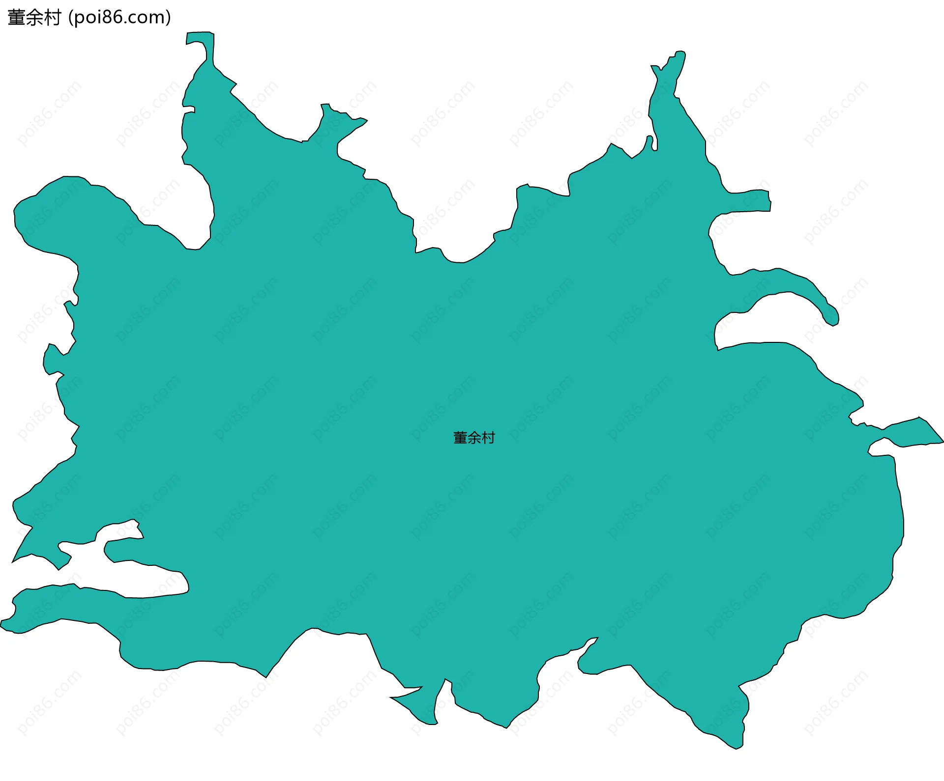 董余村边界地图