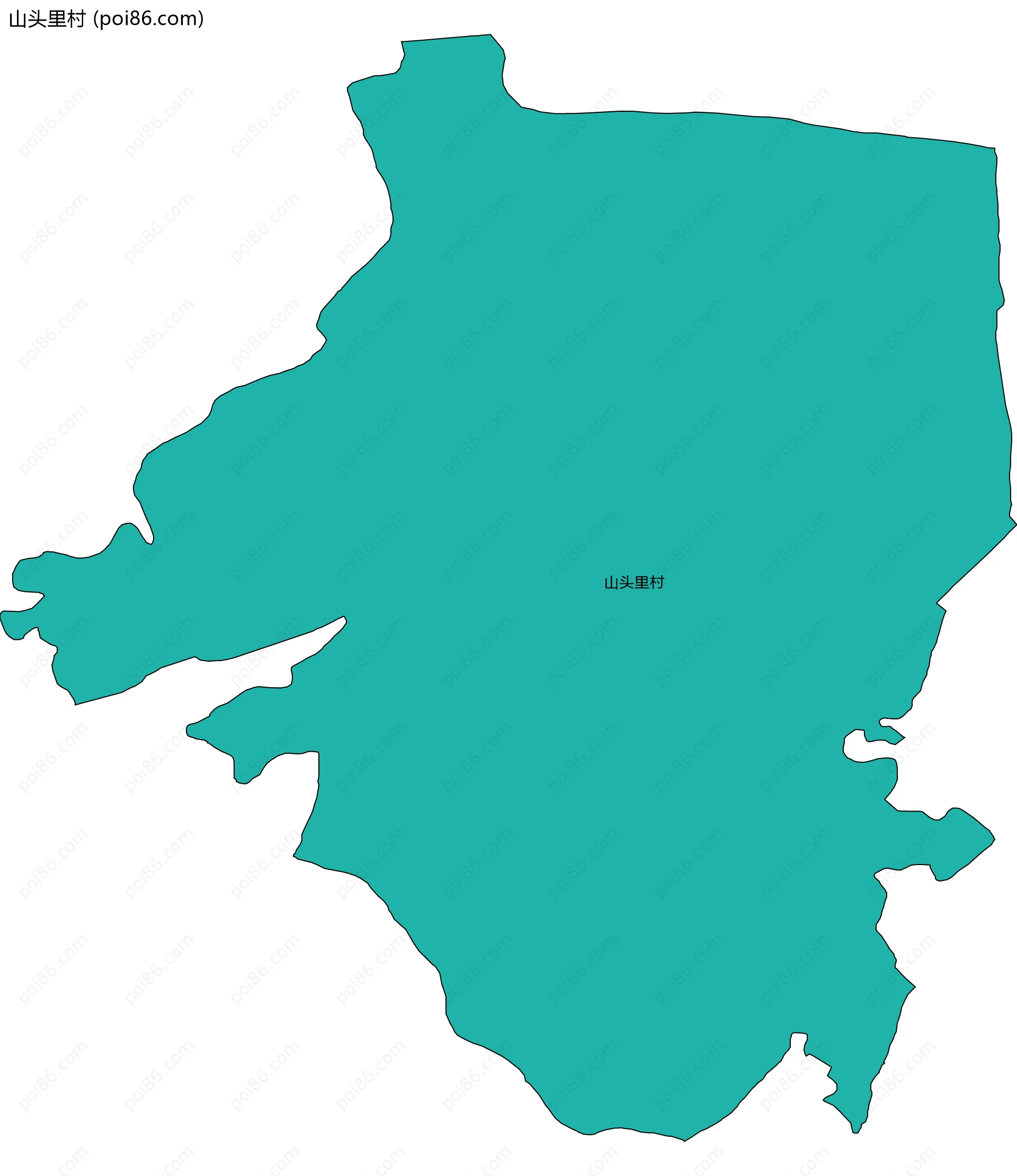 山头里村边界地图