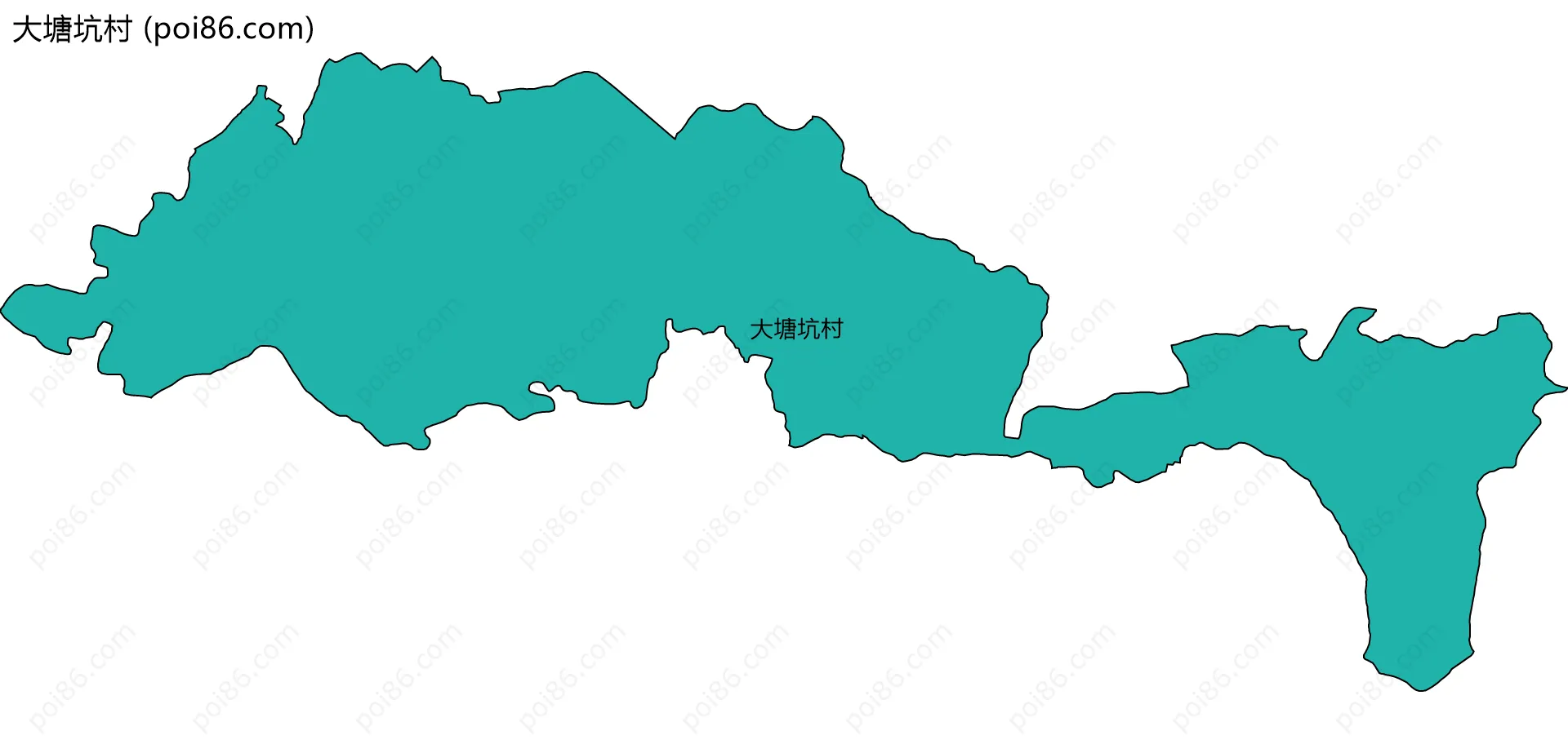 大塘坑村边界地图